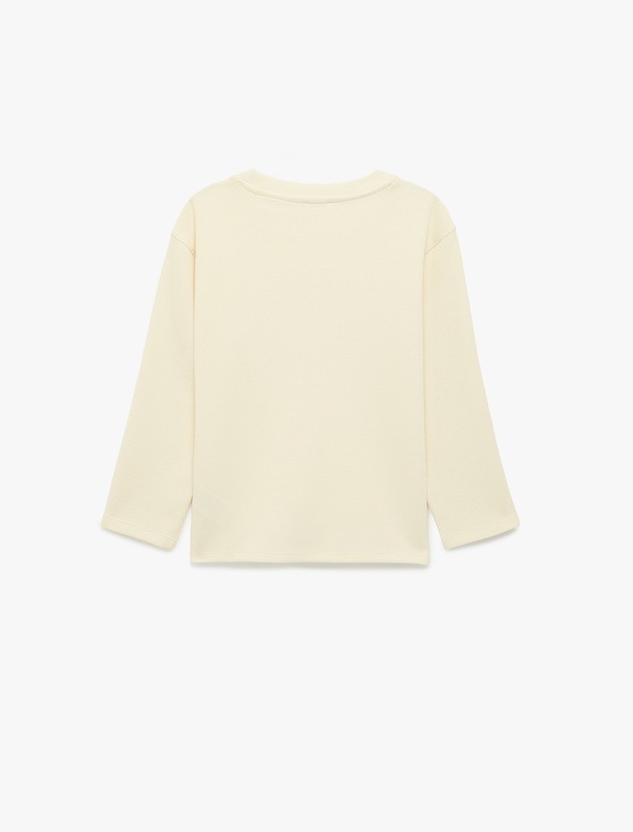 Erkek Çocuk Uzun Kollu Bisiklet Yaka Pamuklu Basic Tişört