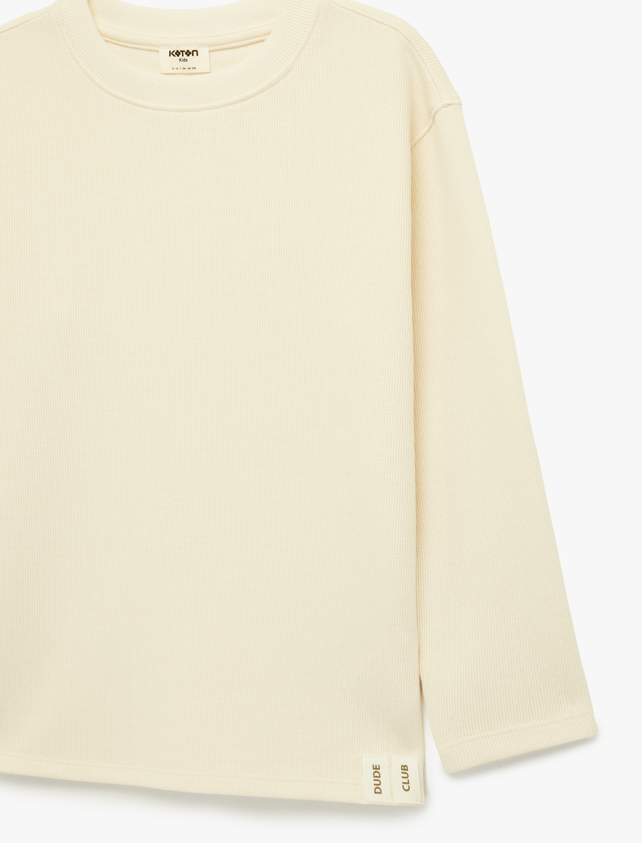  Erkek Çocuk Uzun Kollu Bisiklet Yaka Pamuklu Basic Tişört