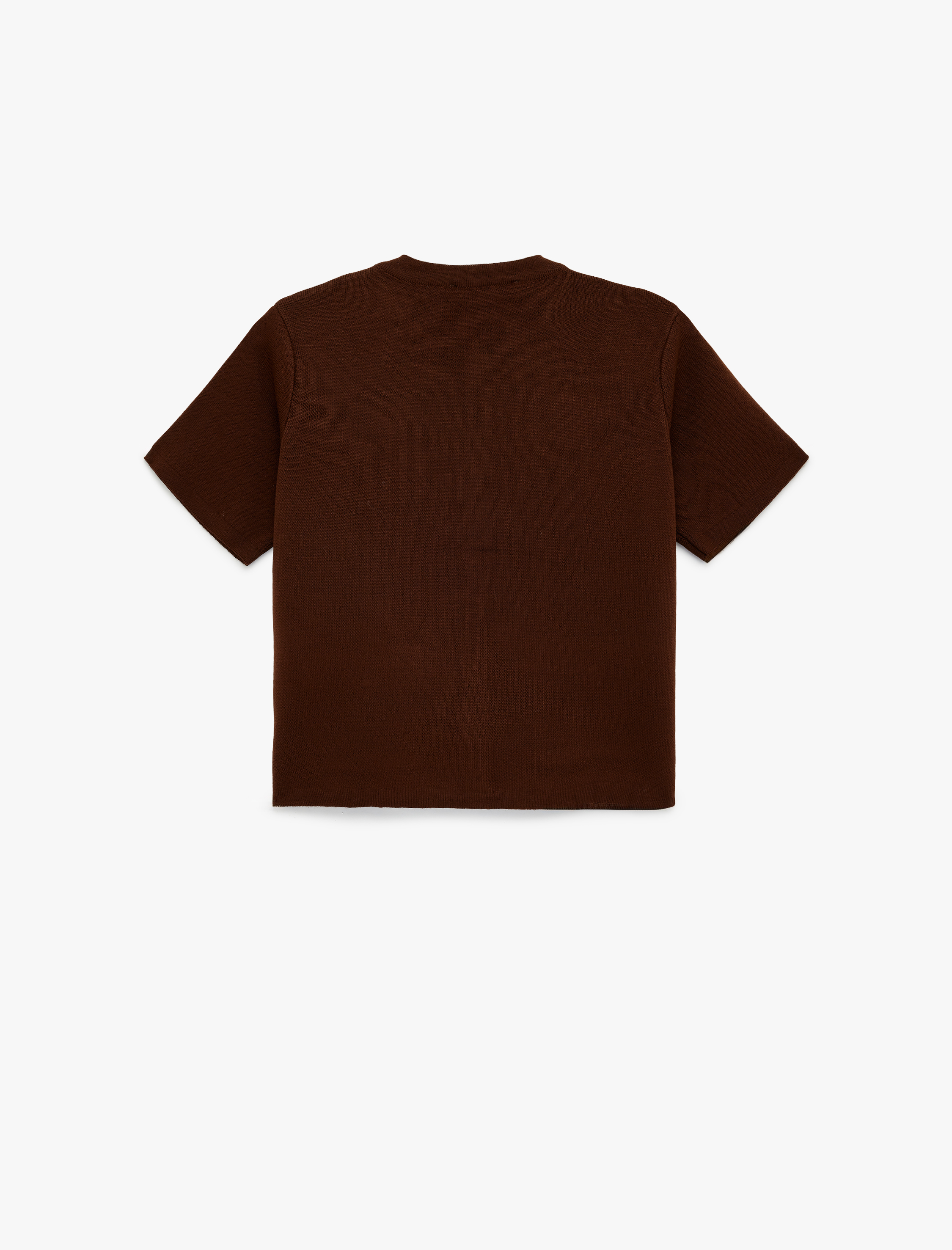   Kısa Kollu Bisiklet Yaka Cepli Triko Hırka