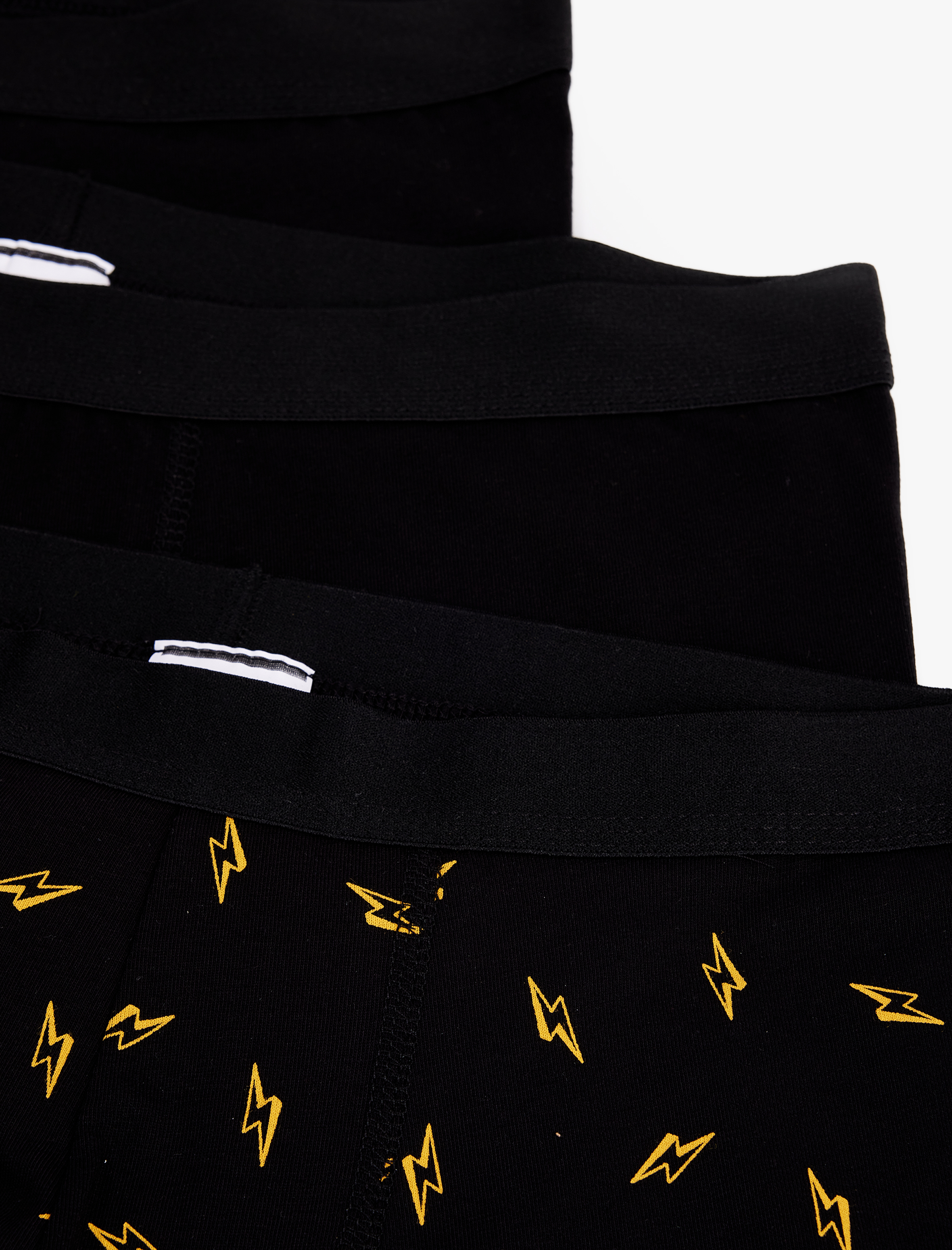   Lastik Detaylı Baskılı Pamuklu 3'lü Boxer Seti