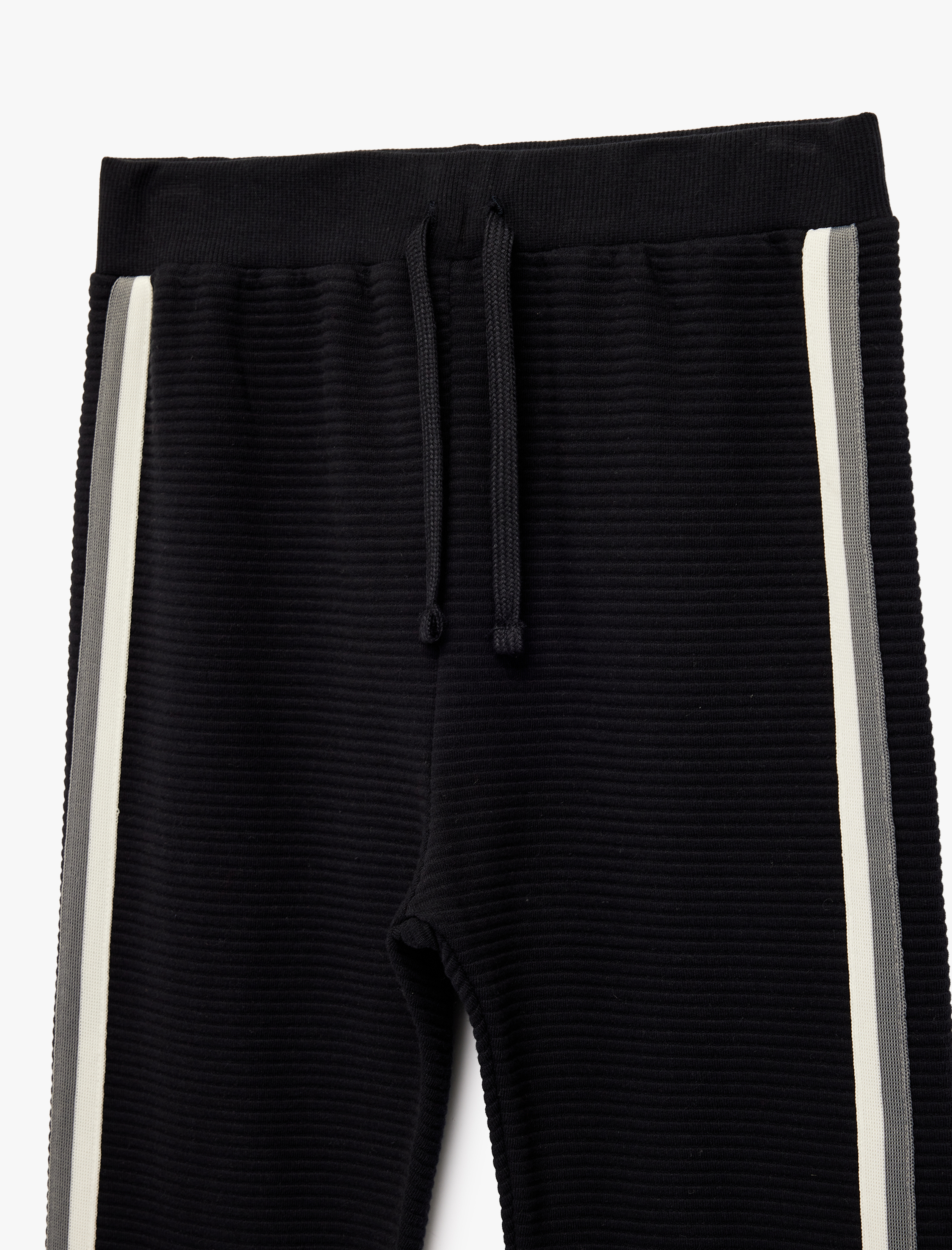  Erkek Çocuk Beli Lastikli Şerit Detaylı Pamuklu Eşofman Altı