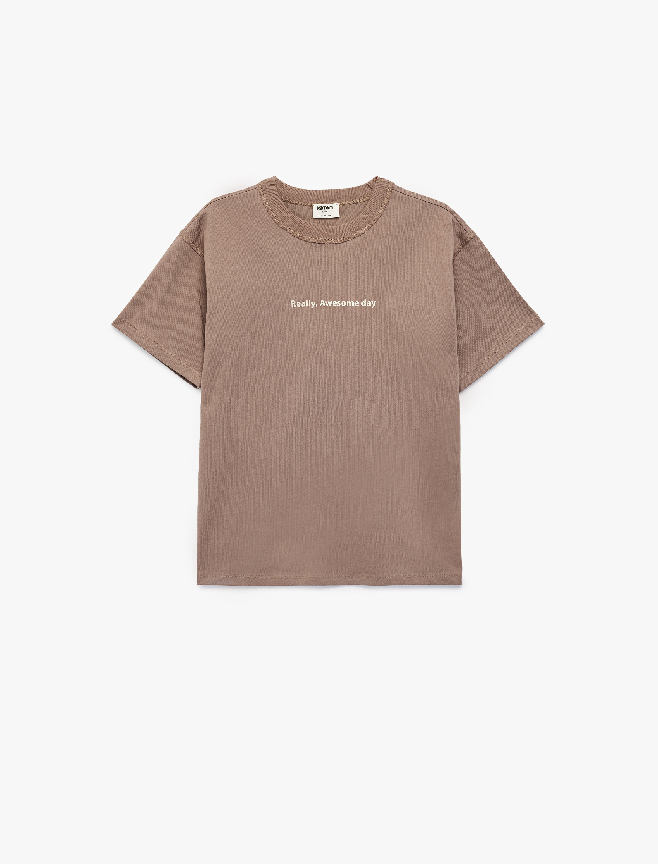  Erkek Çocuk Bisiklet Yaka Kısa Kollu Baskılı Pamuklu Tişört