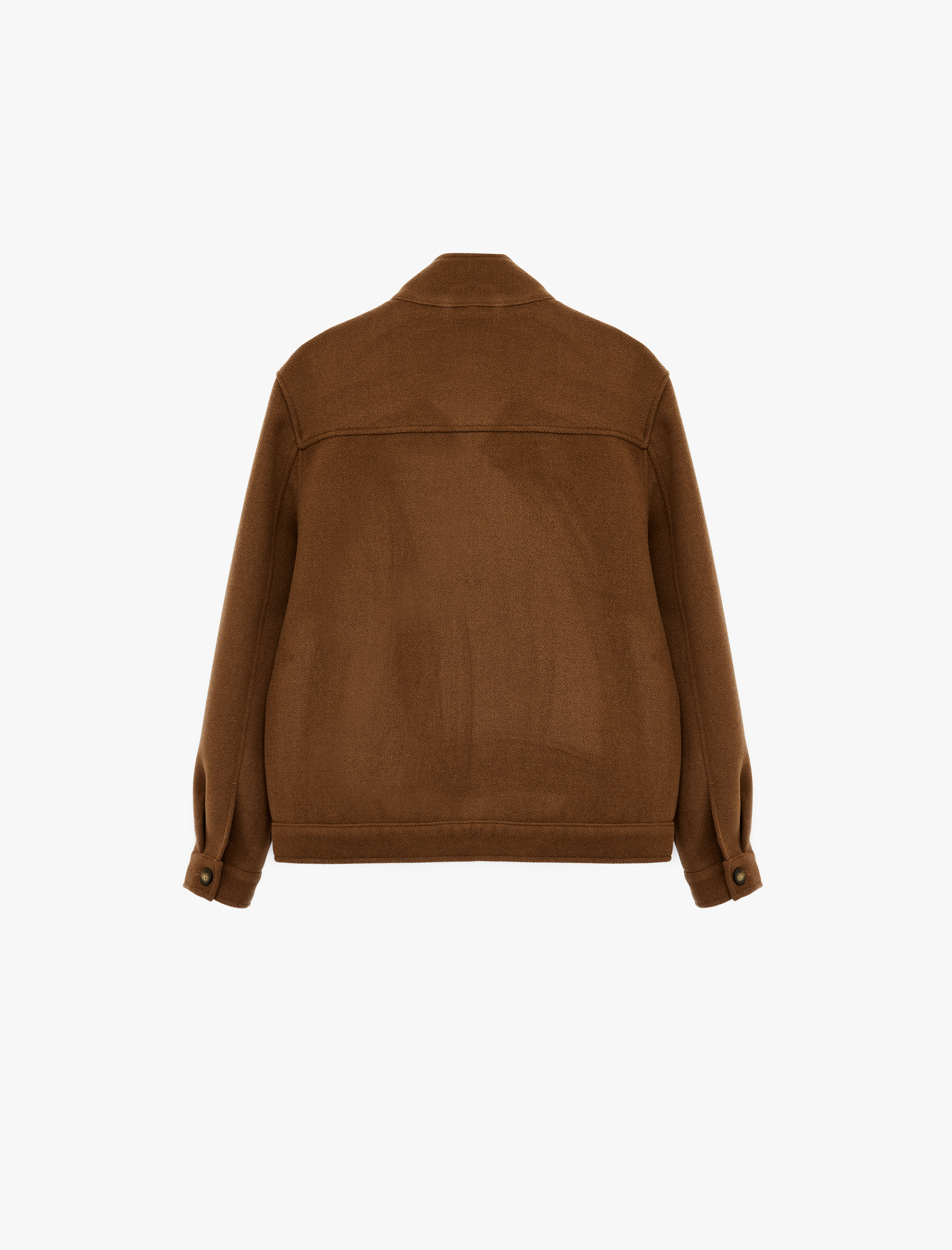   Regular Fit Cepli Dik Yaka Düğmeli Kaşe Ceket