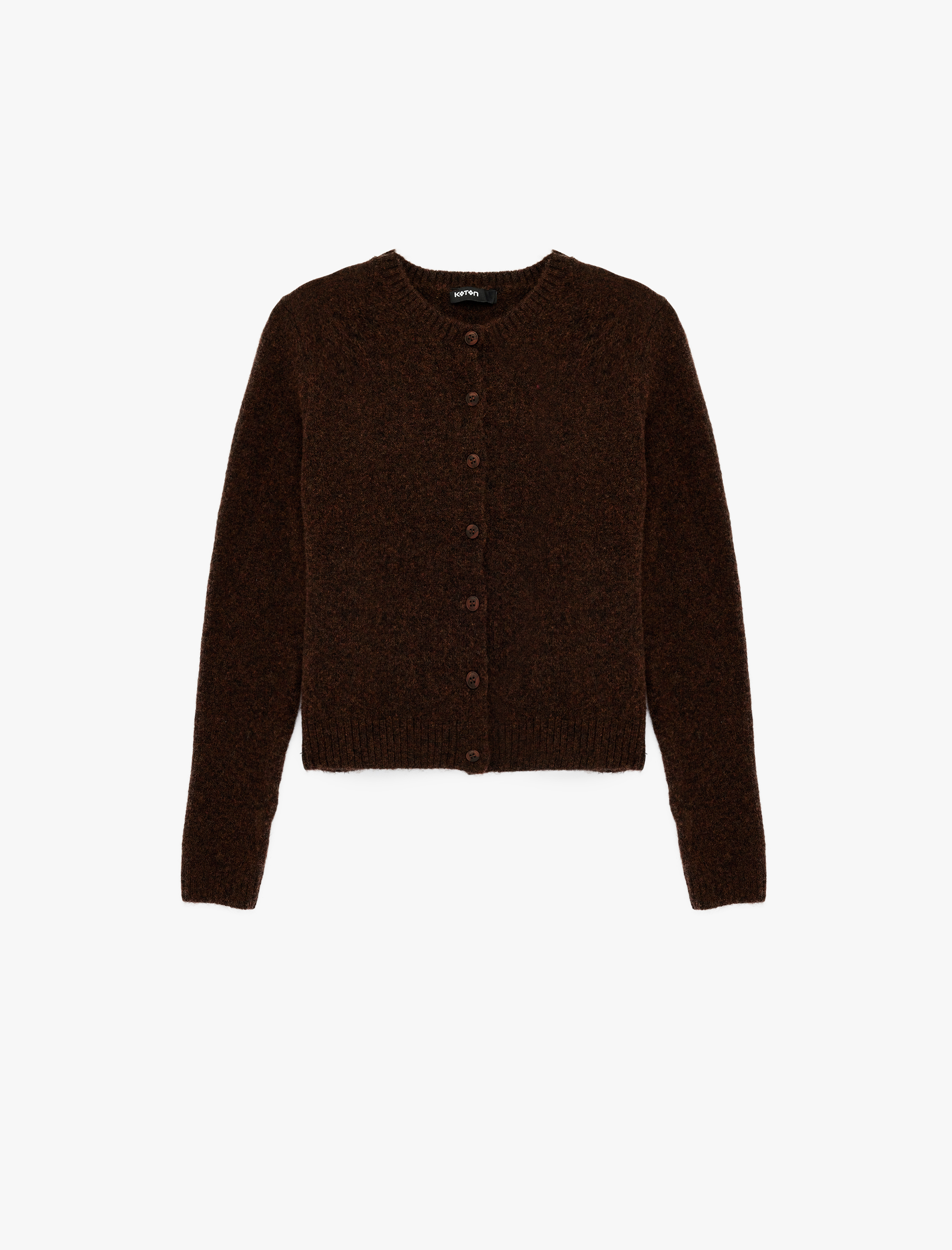   Uzun Kollu Bisiklet Yaka Düğmeli Triko Hırka