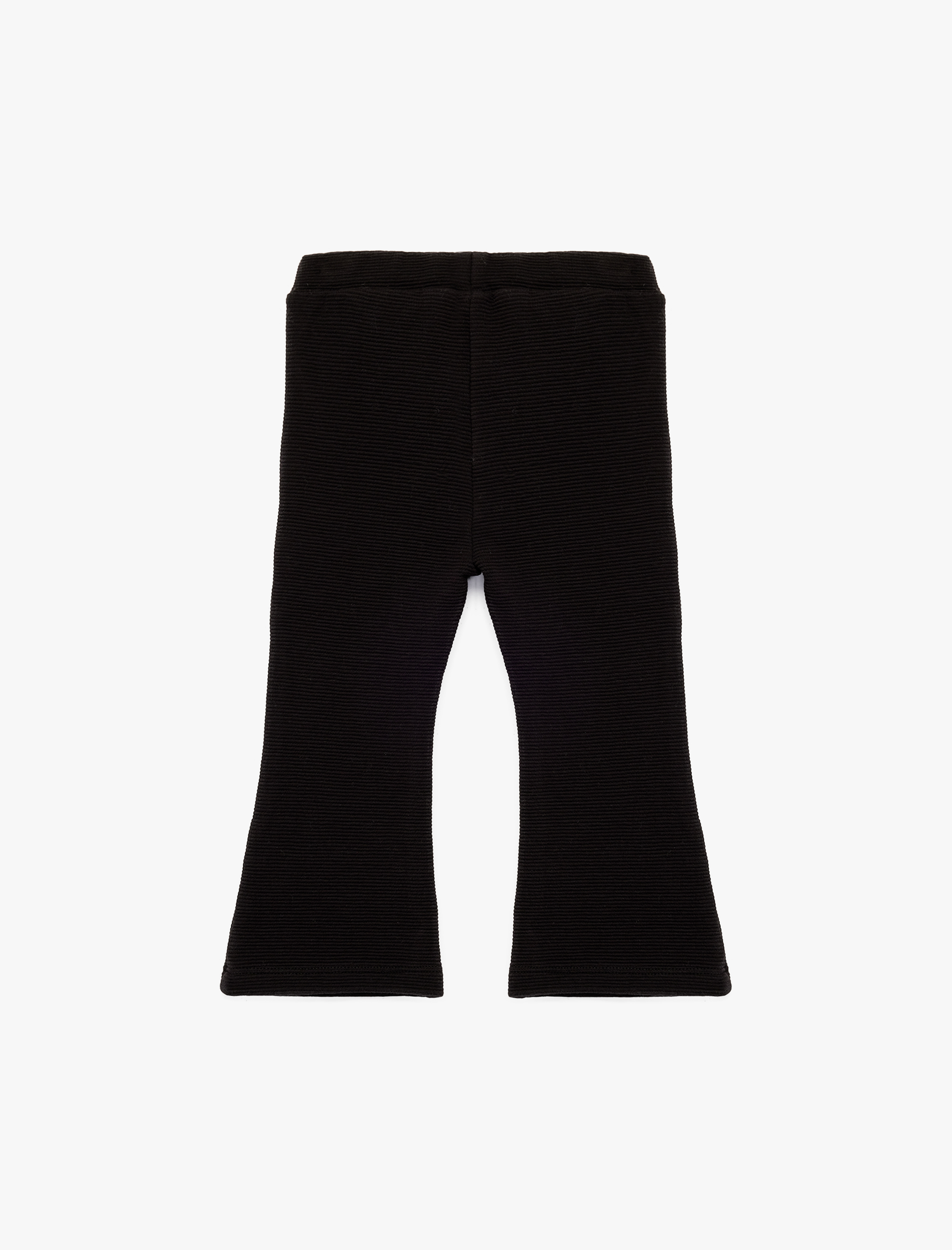  Kız Bebek Pamuklu Düğme Detaylı İspanyol Paça Tayt