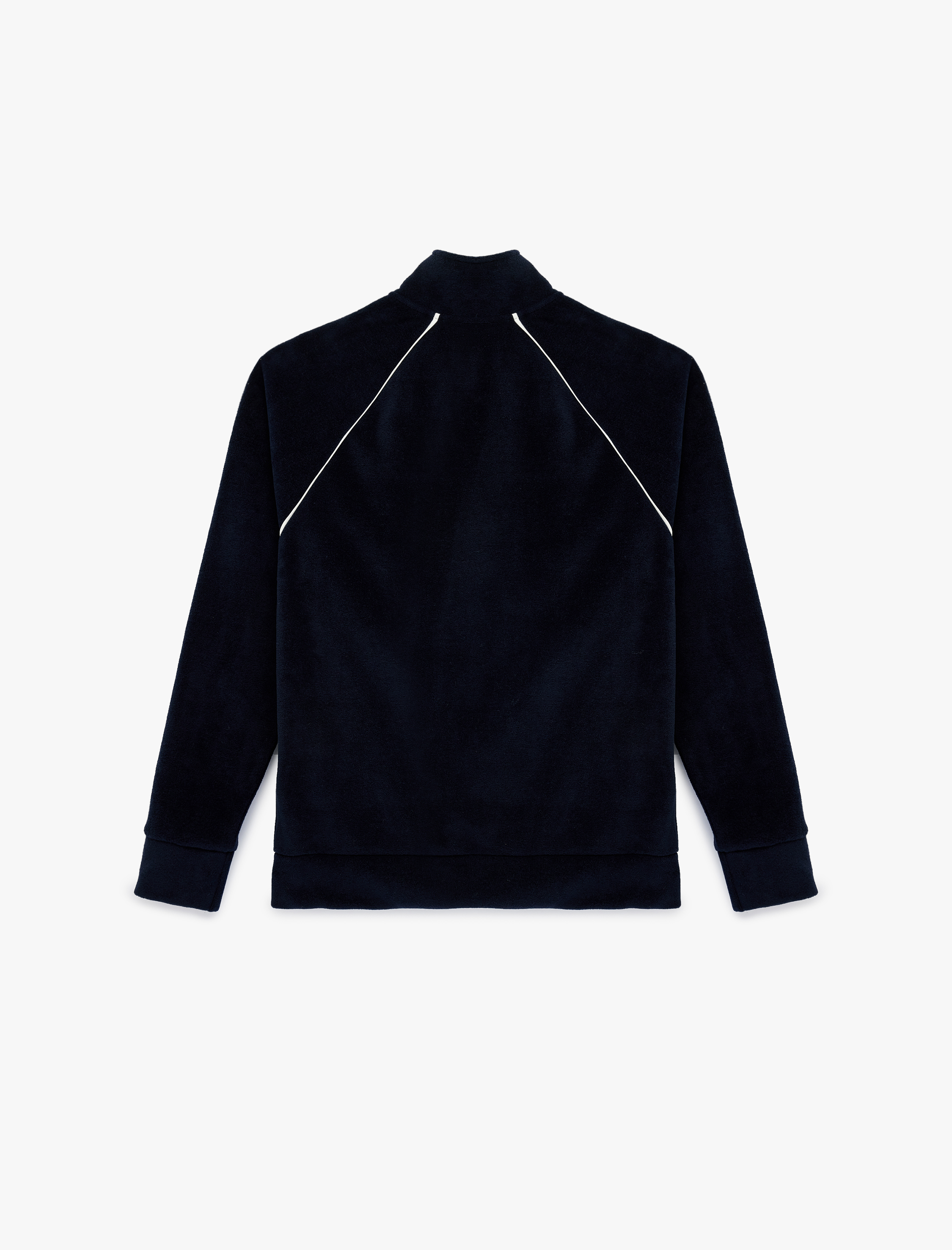   Uzun Kollu Cepli Fermuarlı Dik Yaka Polar Hırka