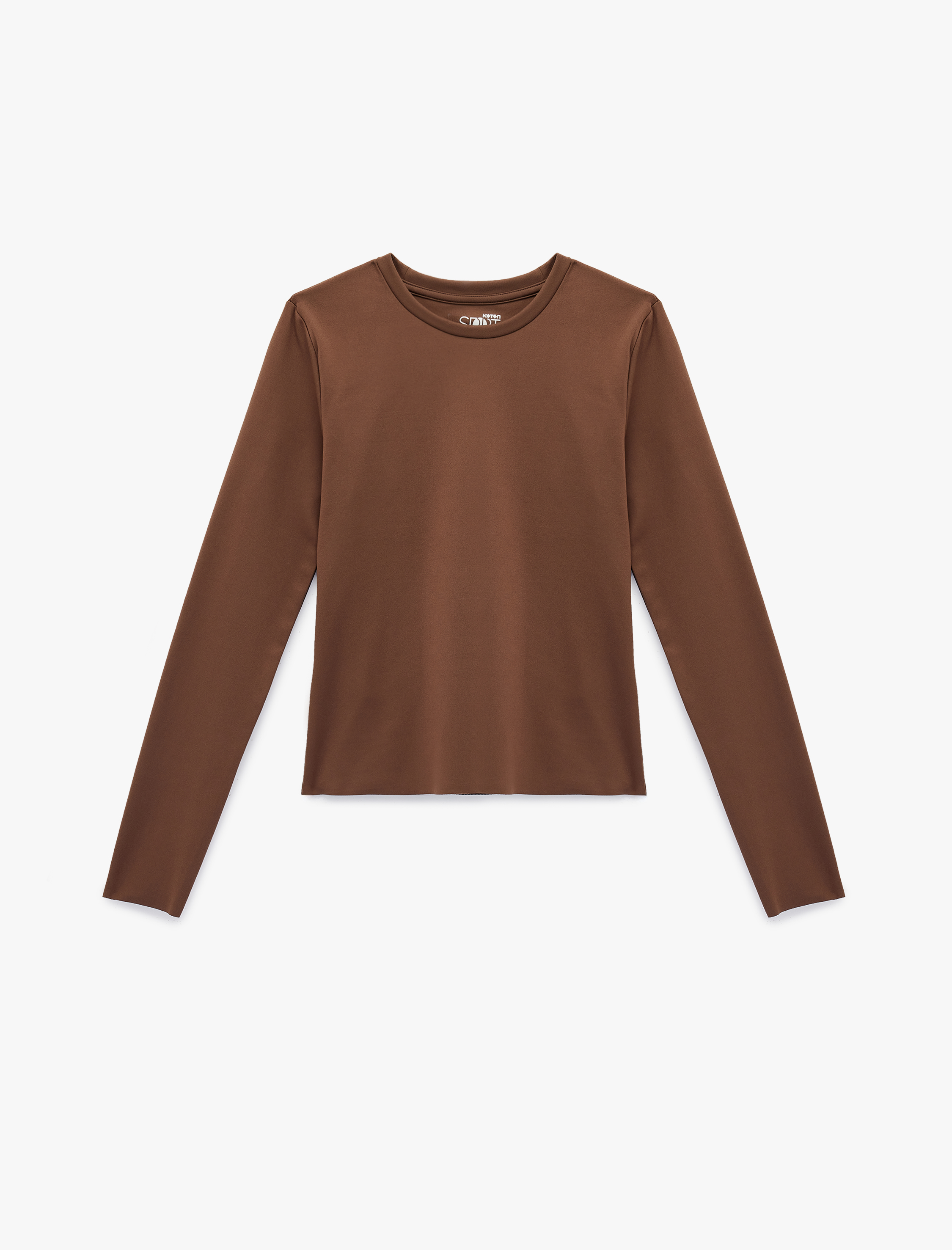   Bisiklet Yaka Uzun Kollu Slim Fit Spor Tişört