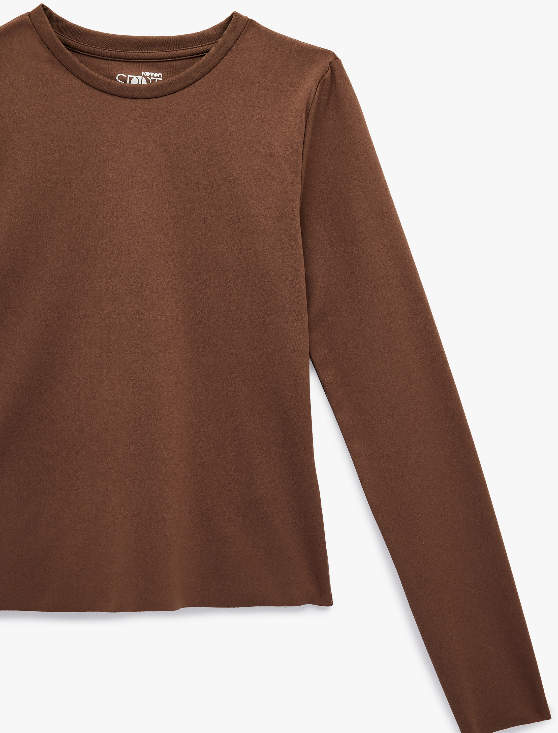   Bisiklet Yaka Uzun Kollu Slim Fit Spor Tişört