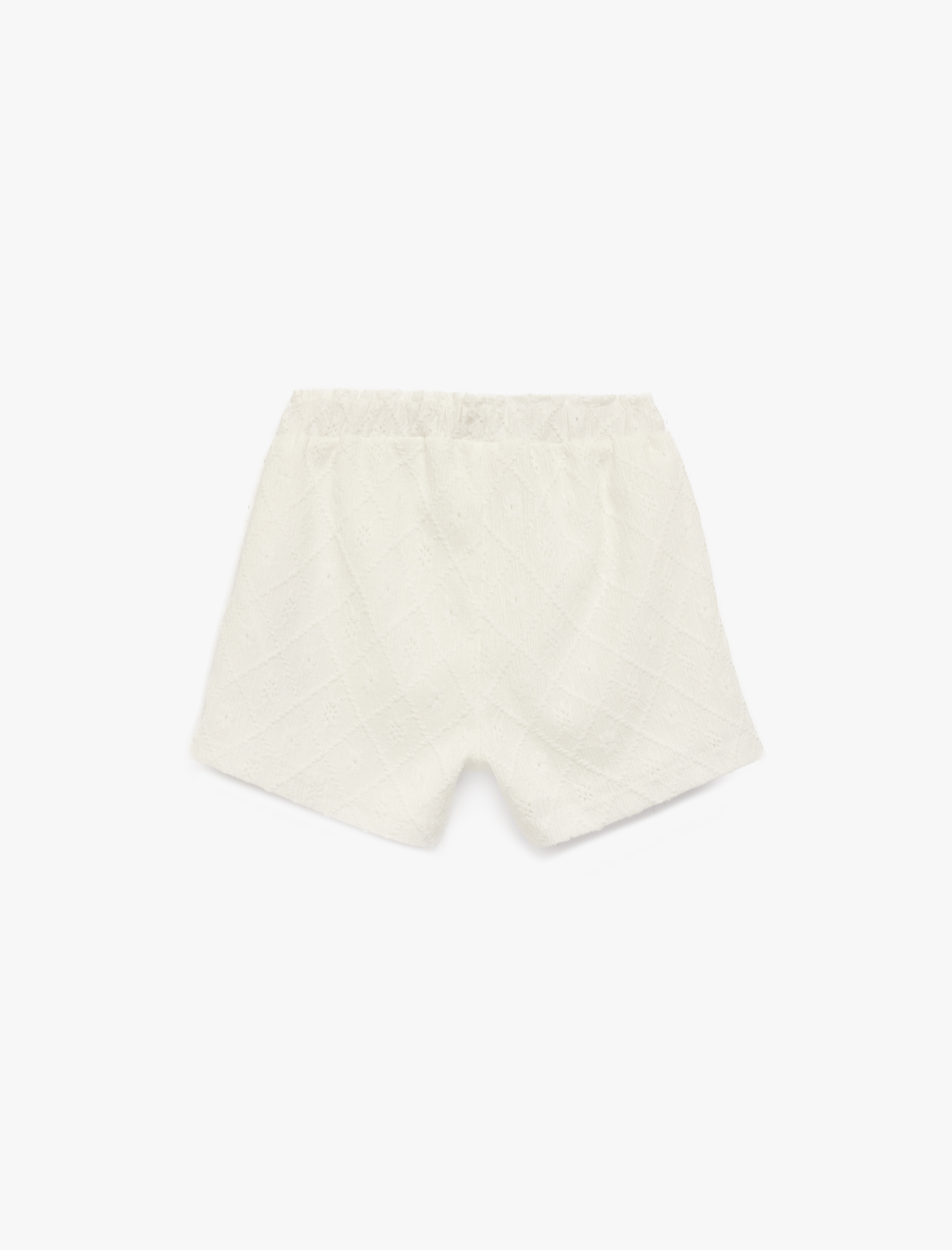  Kız Bebek Beli Lastikli Fistolu Şort