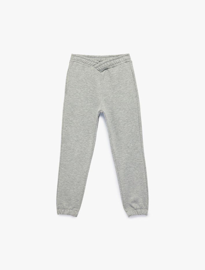 Kız Çocuk Beli Lastikli Rahat Kesim Jogger Eşofman Altı