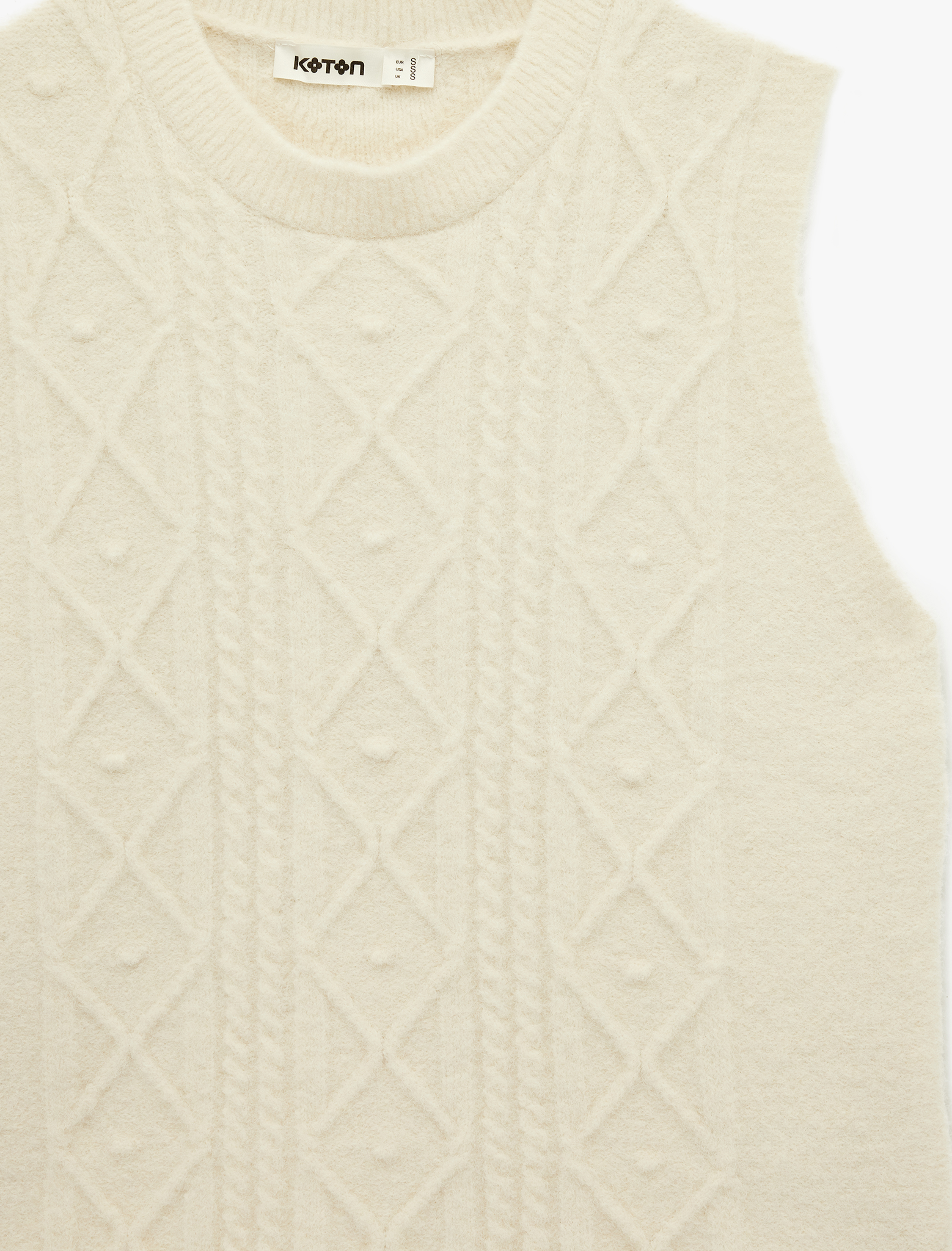   Bisiklet Yaka Saç Örgü Süveter