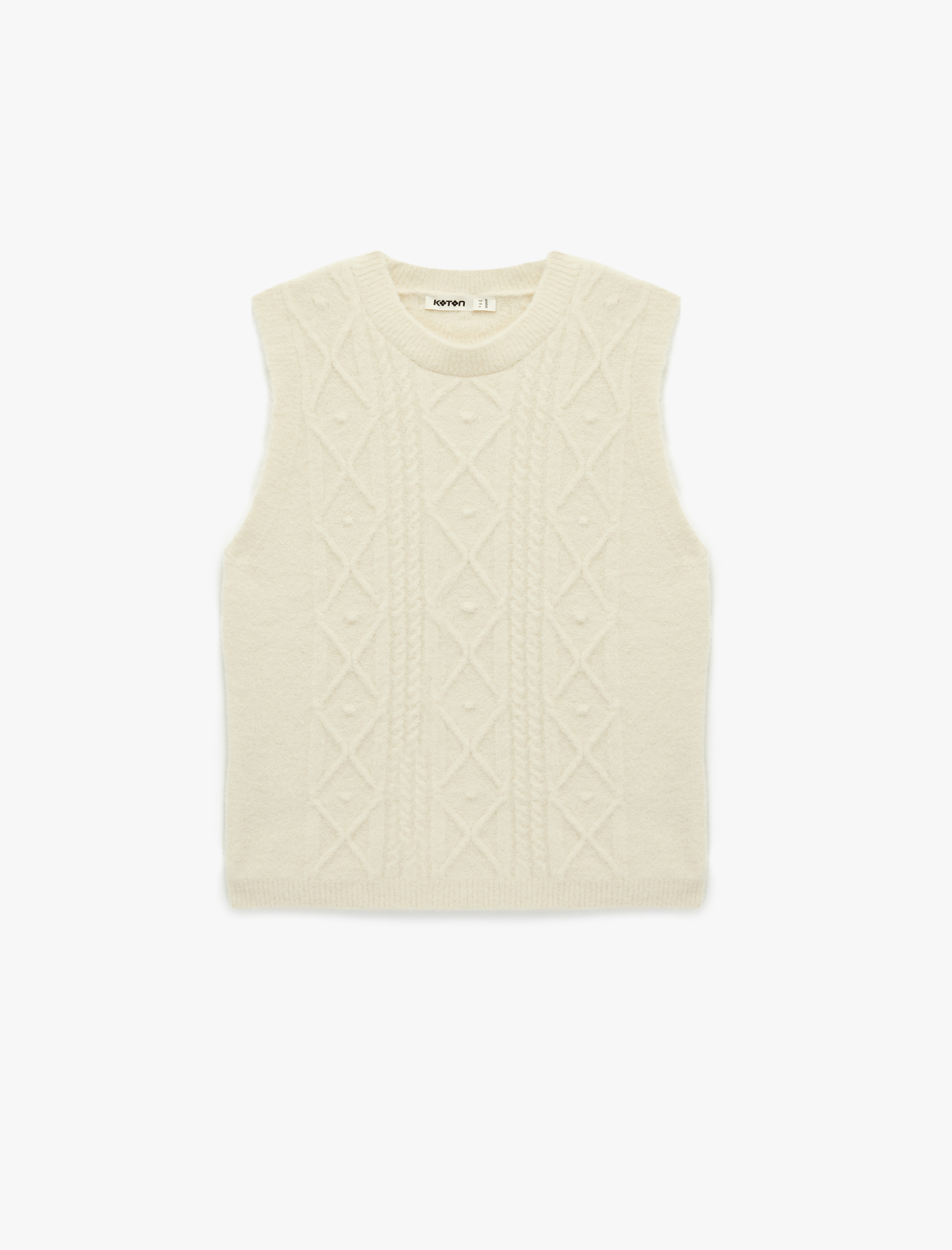   Bisiklet Yaka Saç Örgü Süveter