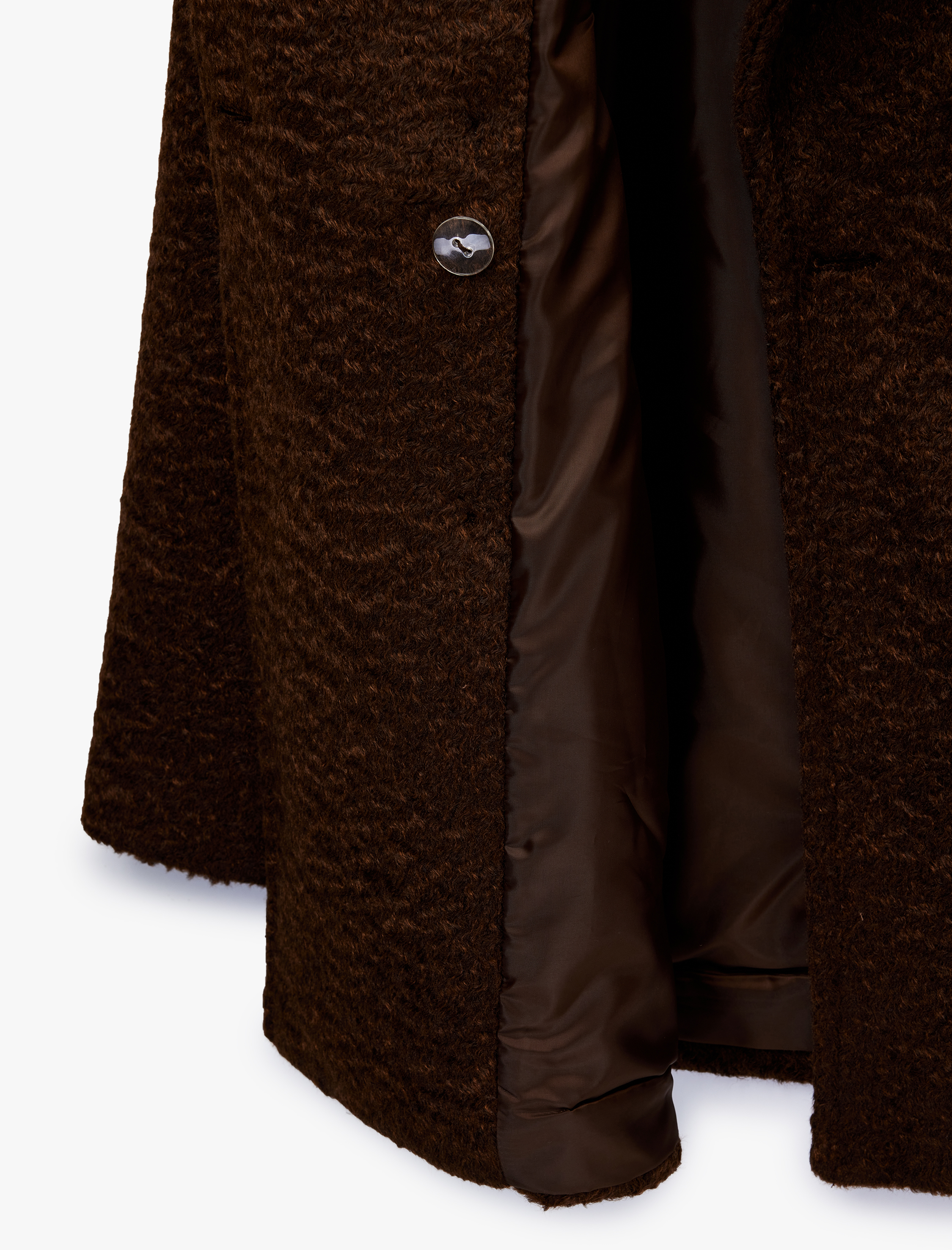   Kruvaze Buklet Kaban Düğmeli Uzun Kollu Cepli