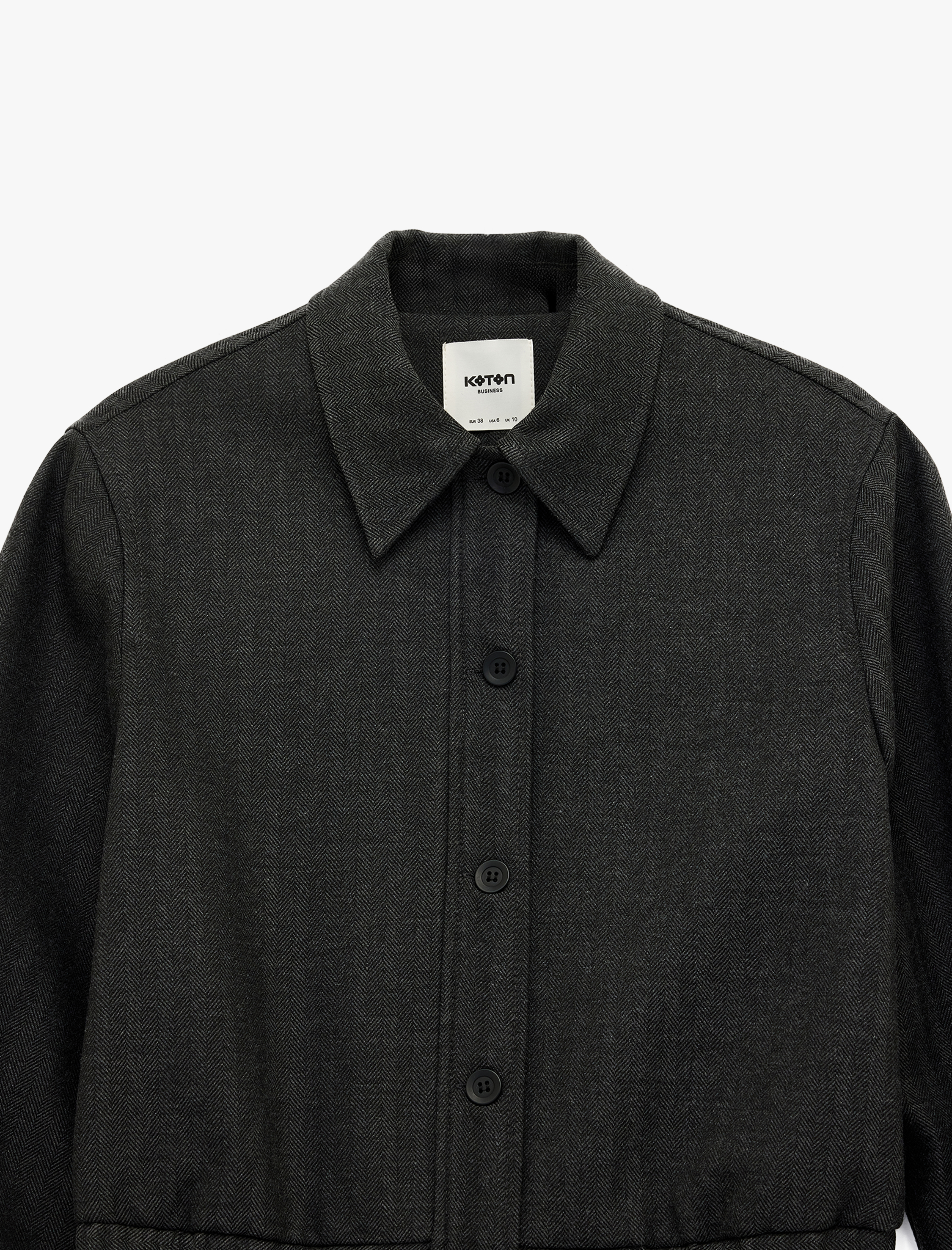   Rahat Kalıp Klasik Yaka Uzun Kollu Düğmeli Ceket