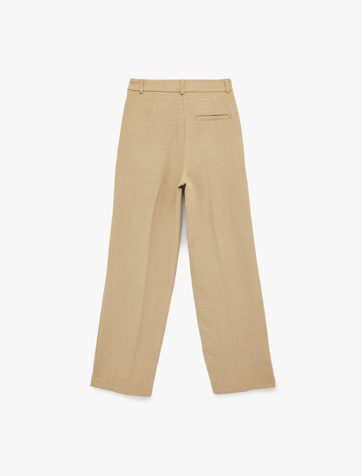  Yüksek Bel Pileli Havuç Pantolon