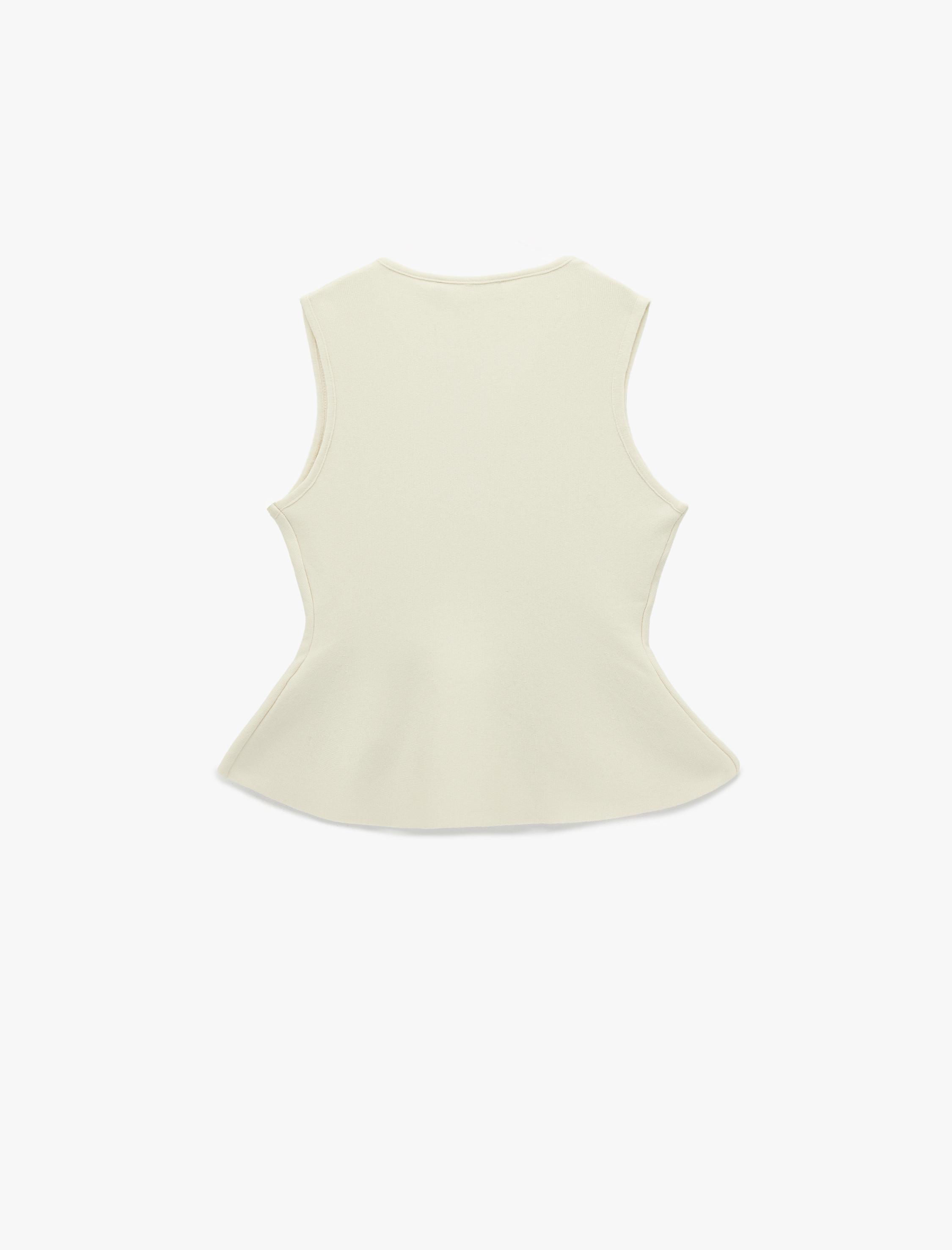   Düğmeli Yuvarlak Yaka Peplum Kesim Triko Yelek