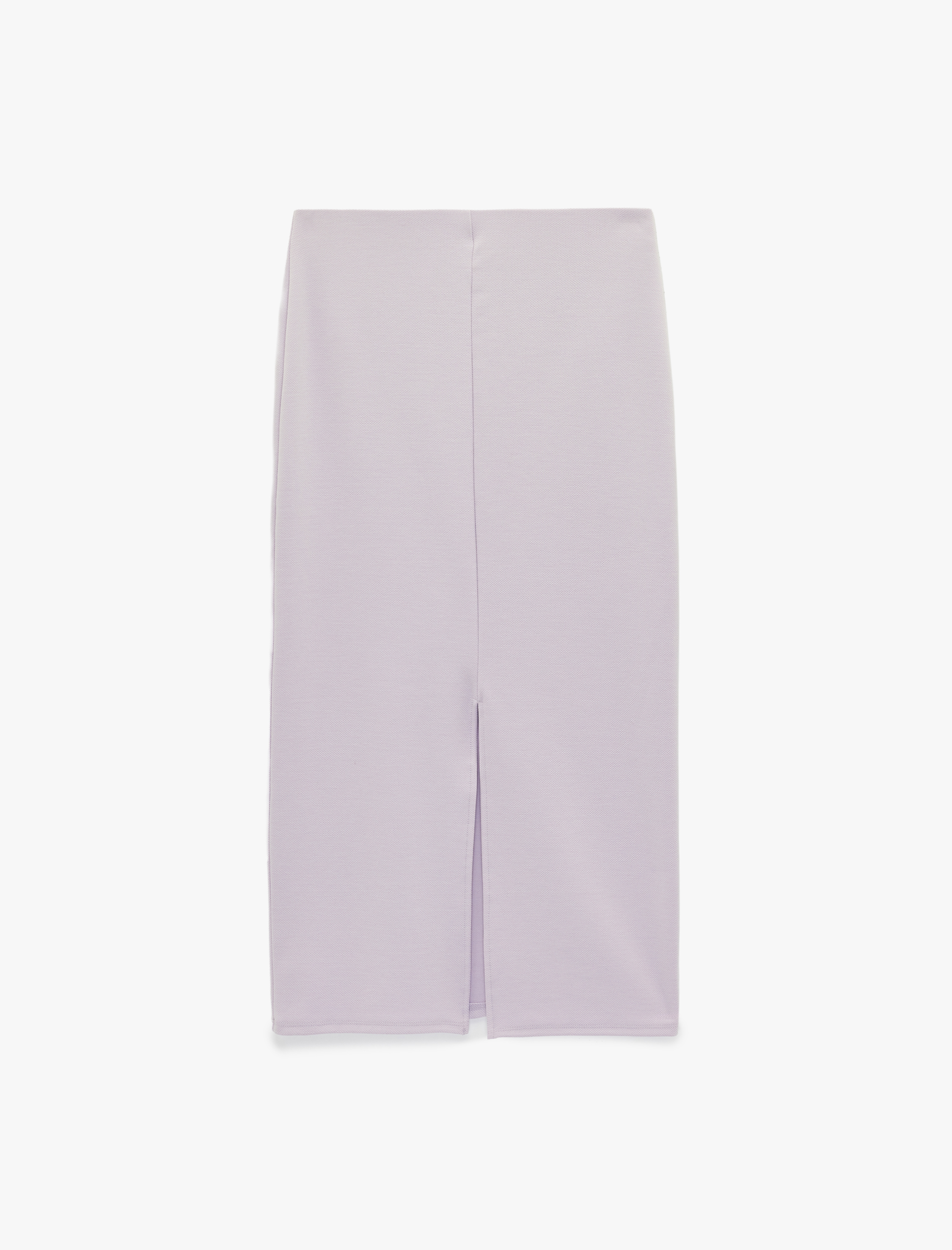   İnci Detaylı Cepli Midi Yırtmaçlı Kalem Etek