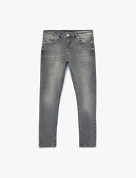 Normal Bel Pamuklu Cepli Skinny Fit Jean Pantolon - Michael Jean