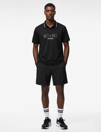 Rahat Kalıp Kısa Kollu Şerit Detaylı Polo Yaka Baskılı Spor Tişört