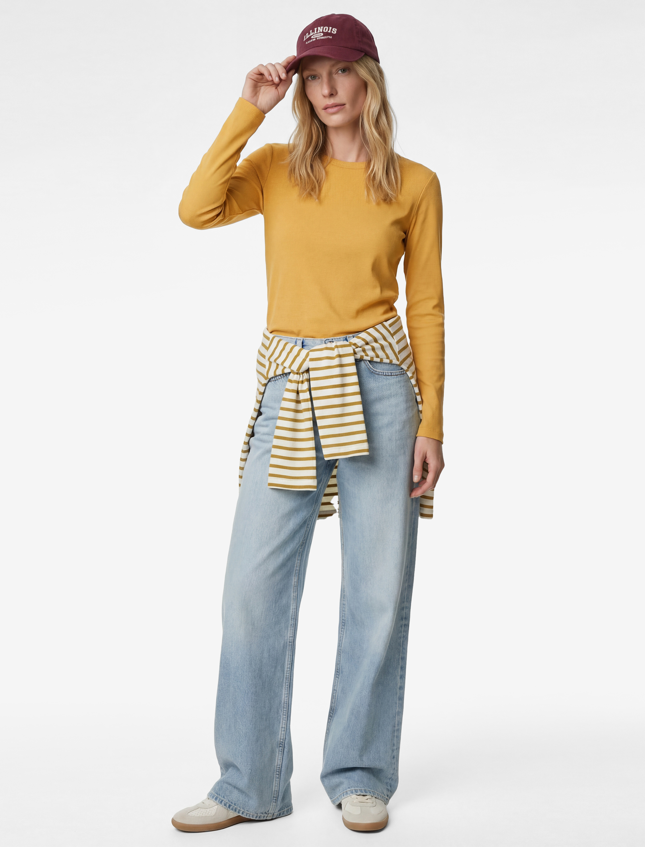   Pamuklu Uzun Kollu Bisiklet Yaka Basic Tişört