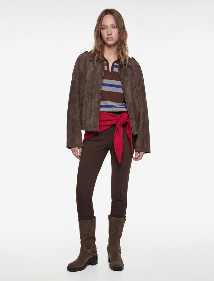  Slim Fit Pamuklu İspanyol Paça Tayt