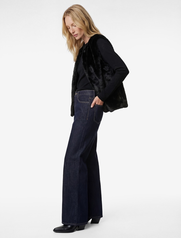  Bisiklet Yaka Suni Kürk Yelek