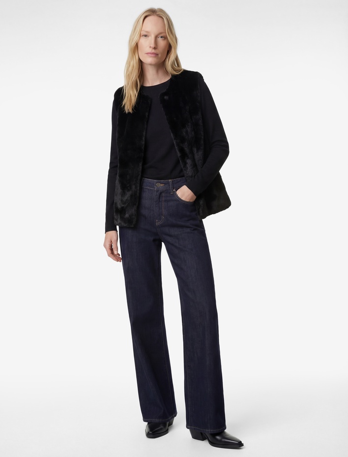  Bisiklet Yaka Suni Kürk Yelek