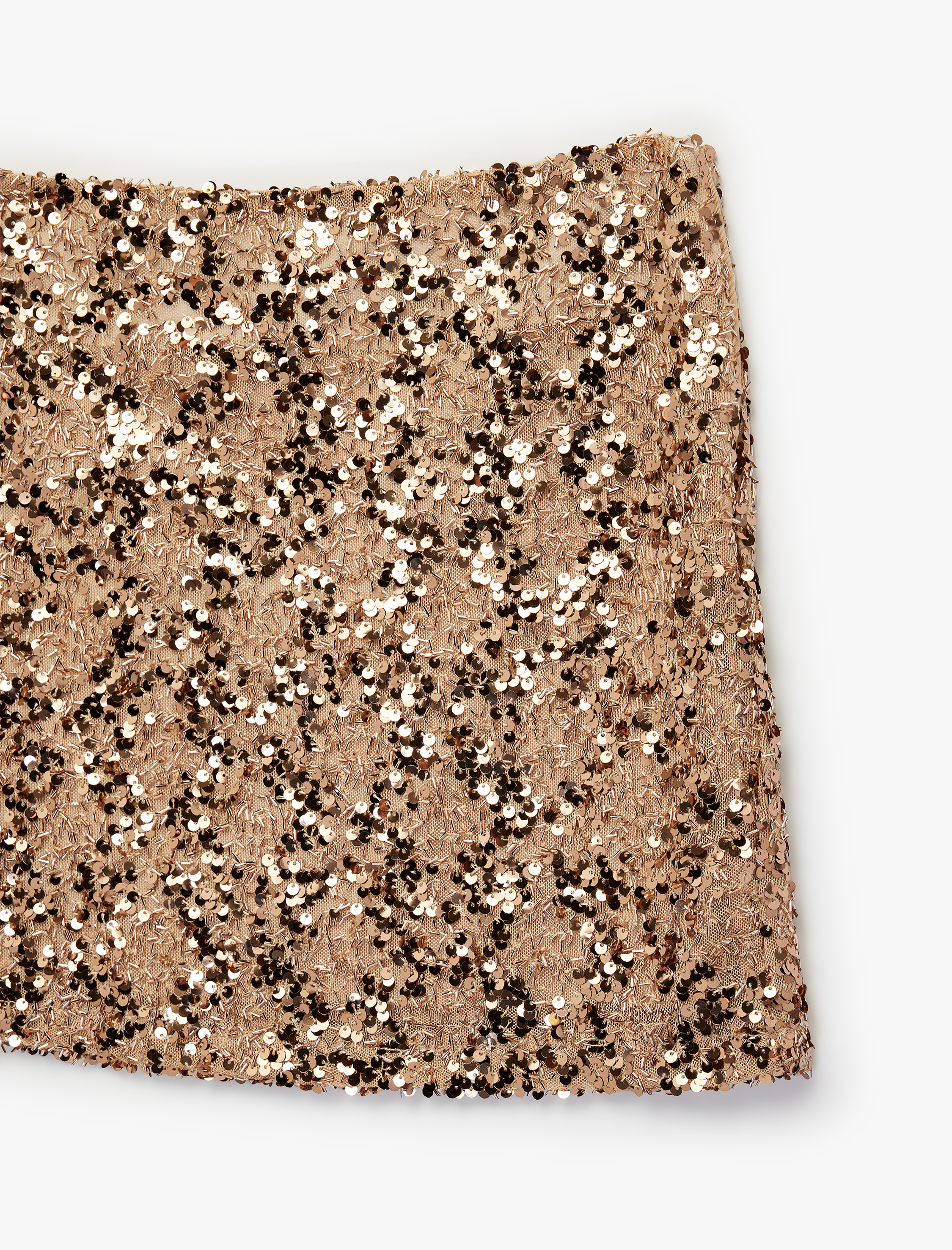   Pullu Payetli Mini Etek