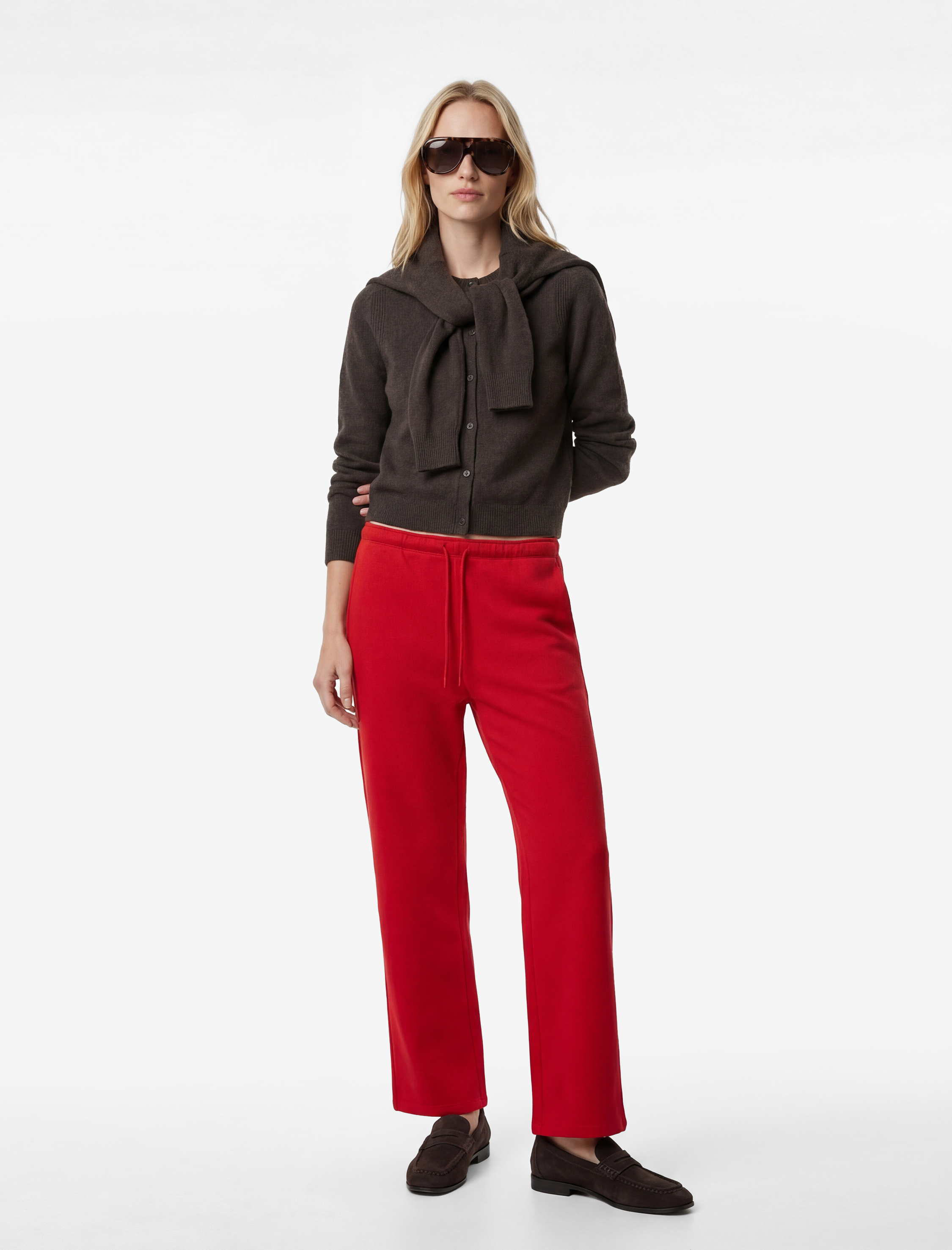   Üç İplik Şardonlu Cepli Bol Paça Eşofman Altı