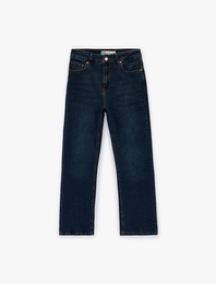 Dar Kesim Normal Bel Cepli İspanyol Paça Jean Pantolon - Flare Jeans