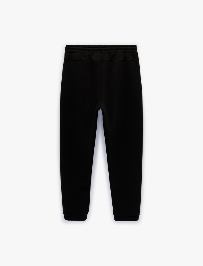  Beli Bağcıklı Fermuarlı Cepli Şardonlu Jogger Eşofman Altı