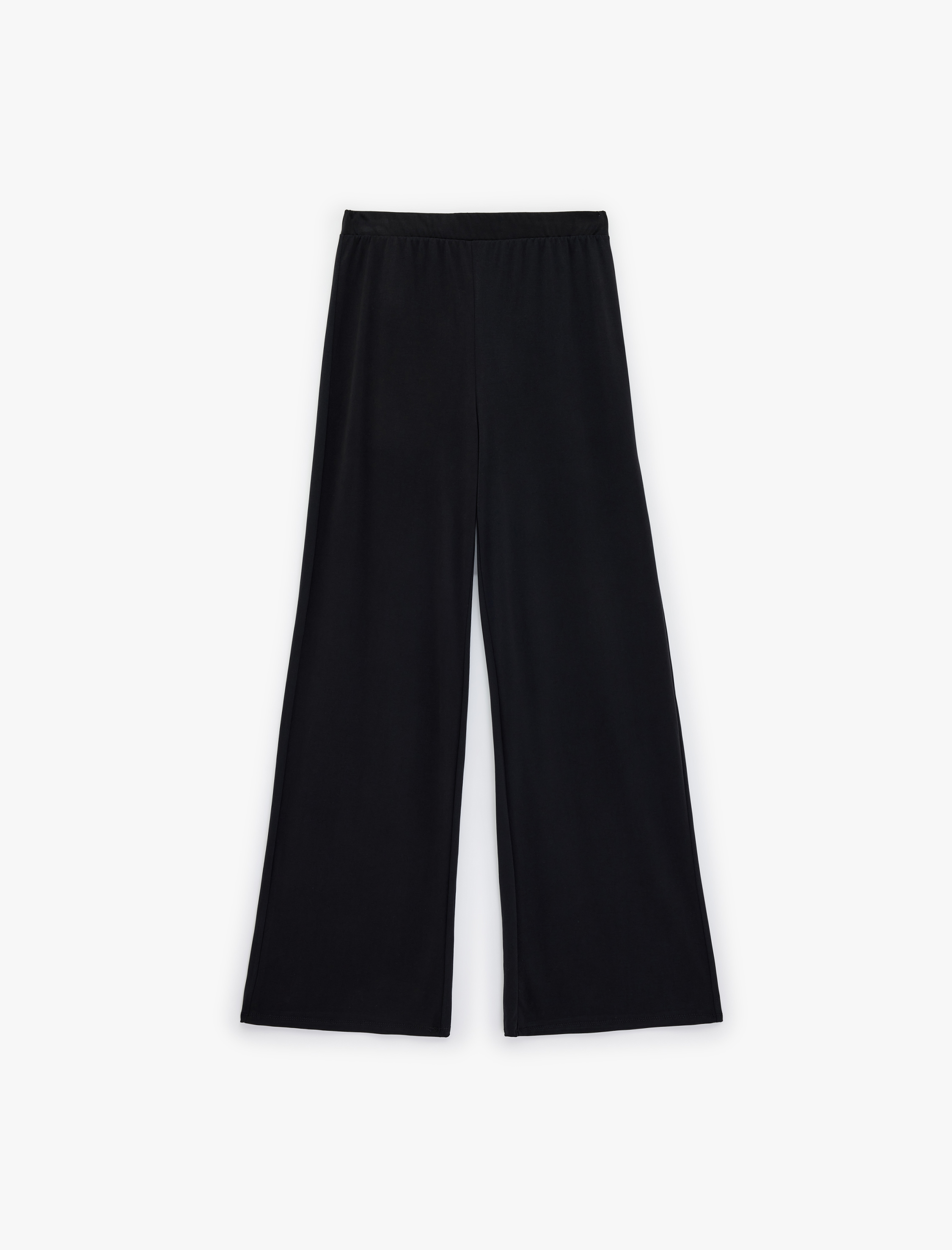   Beli Lastikli Modal Karışımlı Bol Paça Pijama Altı