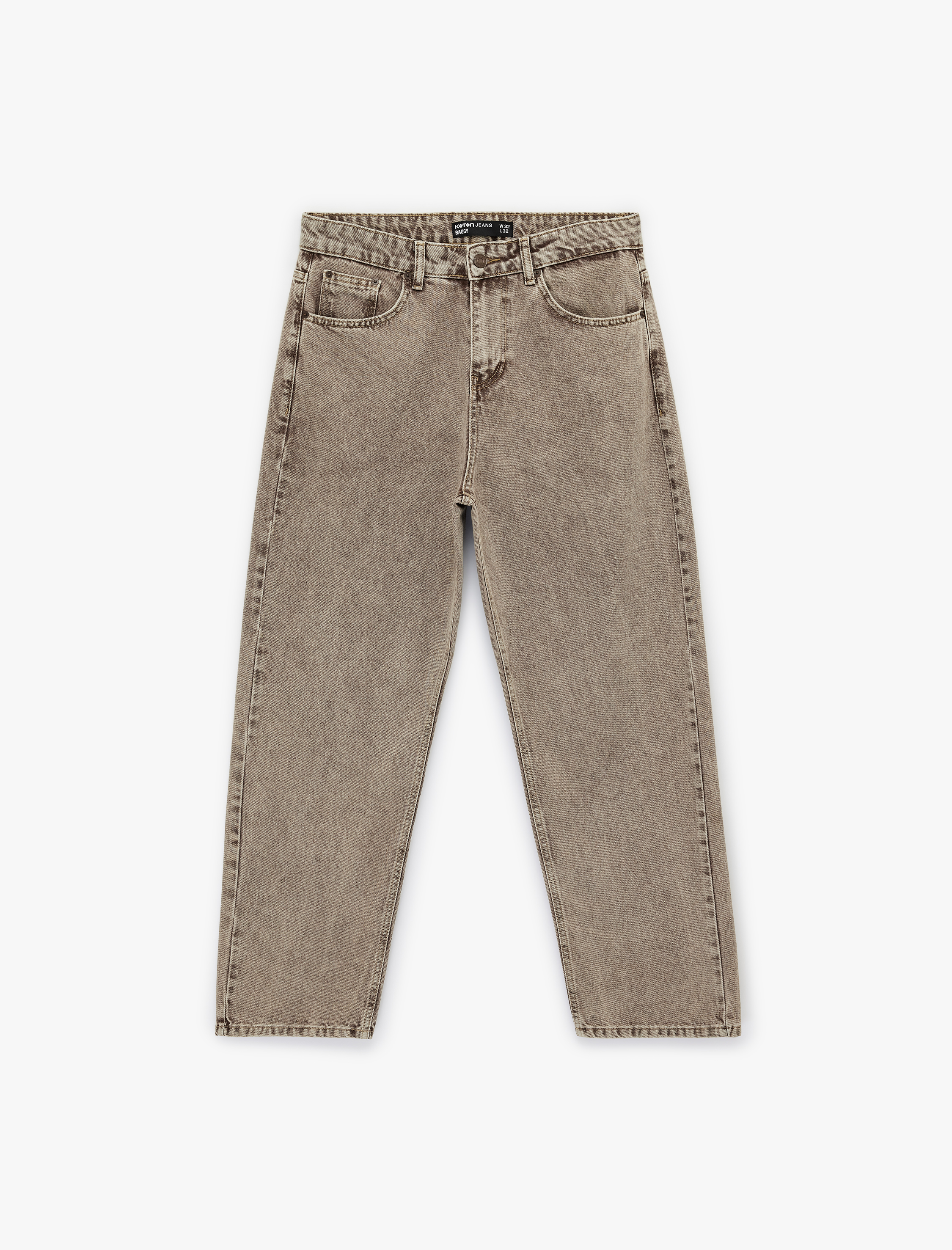   Pamuklu Bol Normal Bel Baggy Jean Pantolon