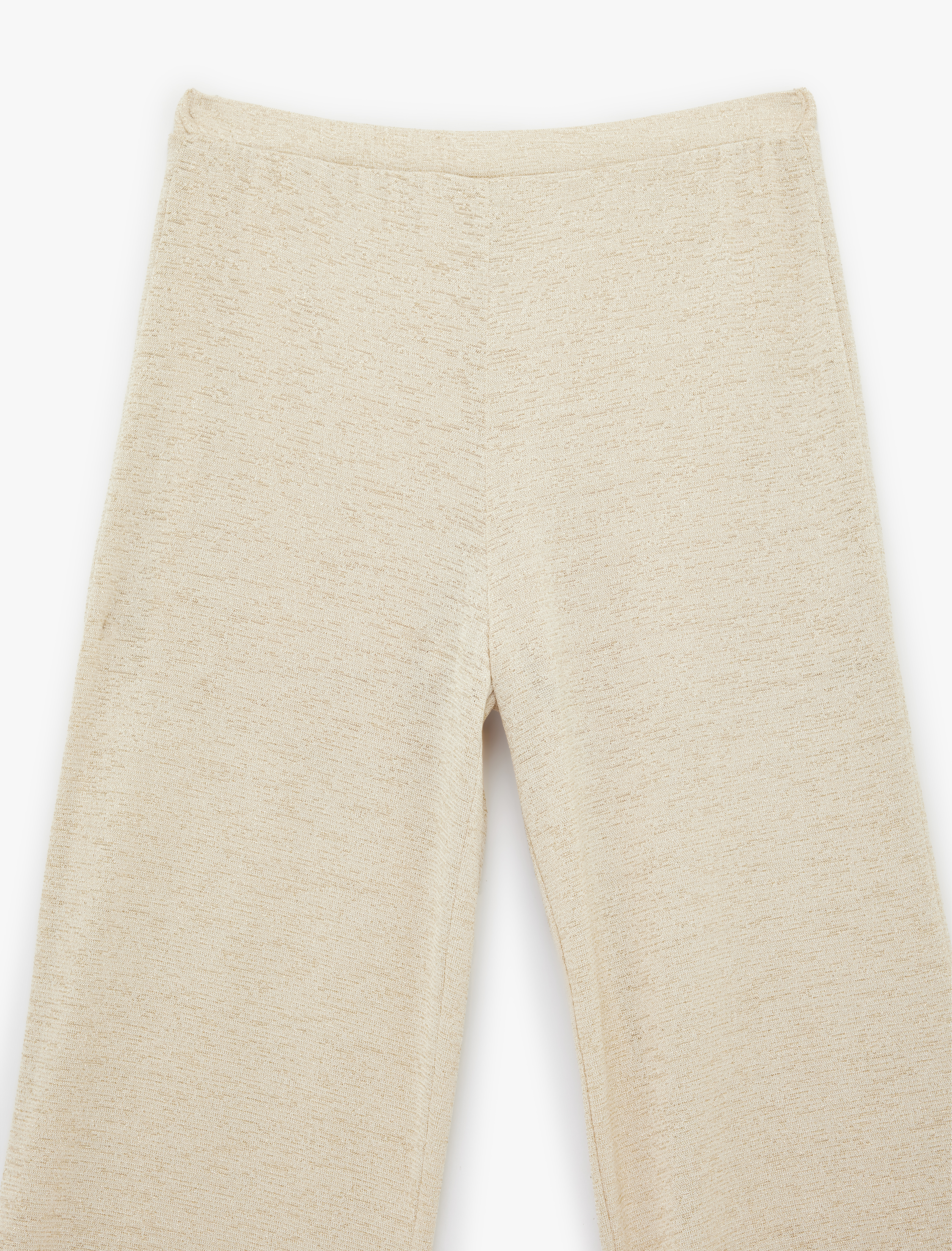   Normal Bel Düz Geniş Paça Pantolon