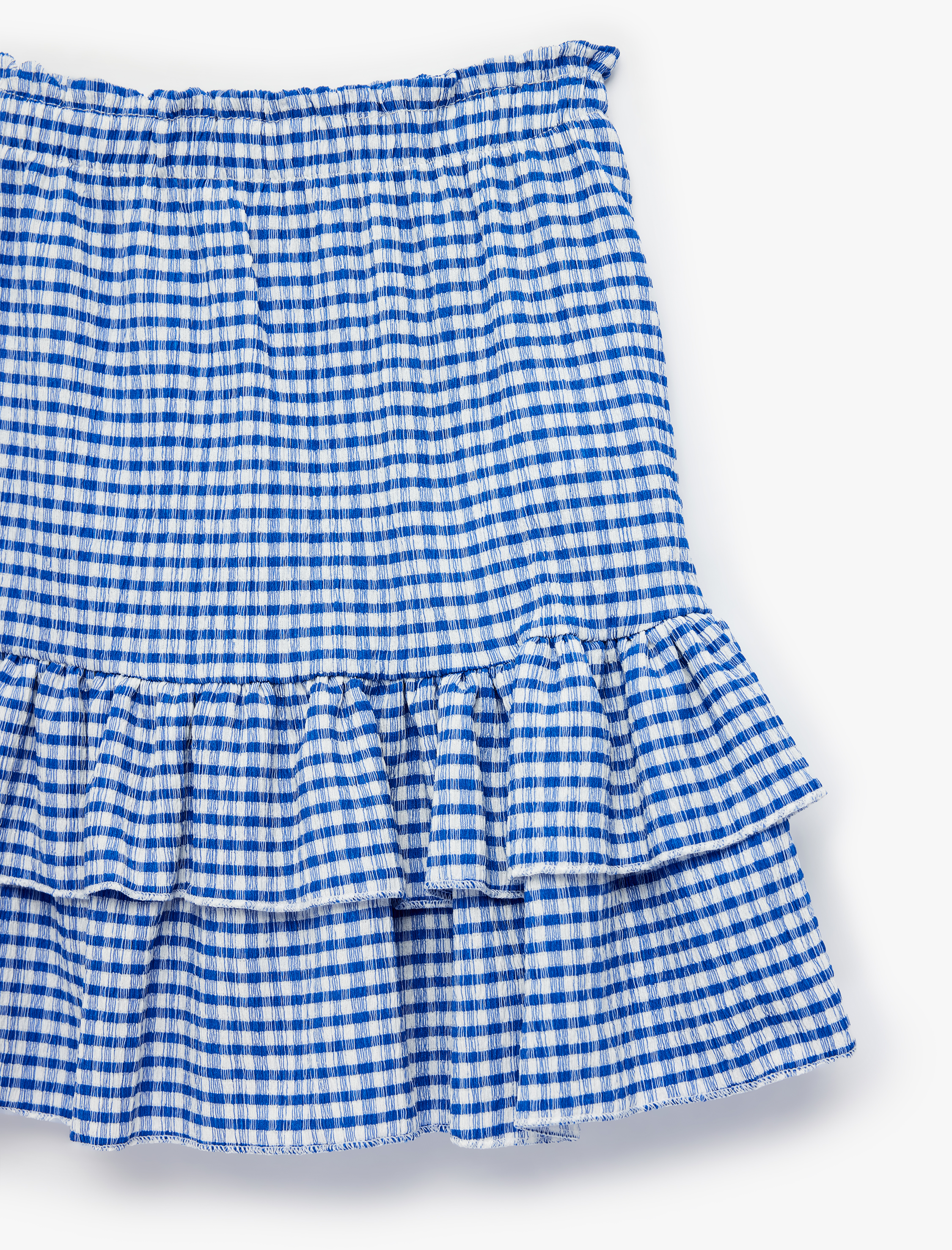  Kız Çocuk Fırfır Detaylı A Kesim Pötikare Mini Etek