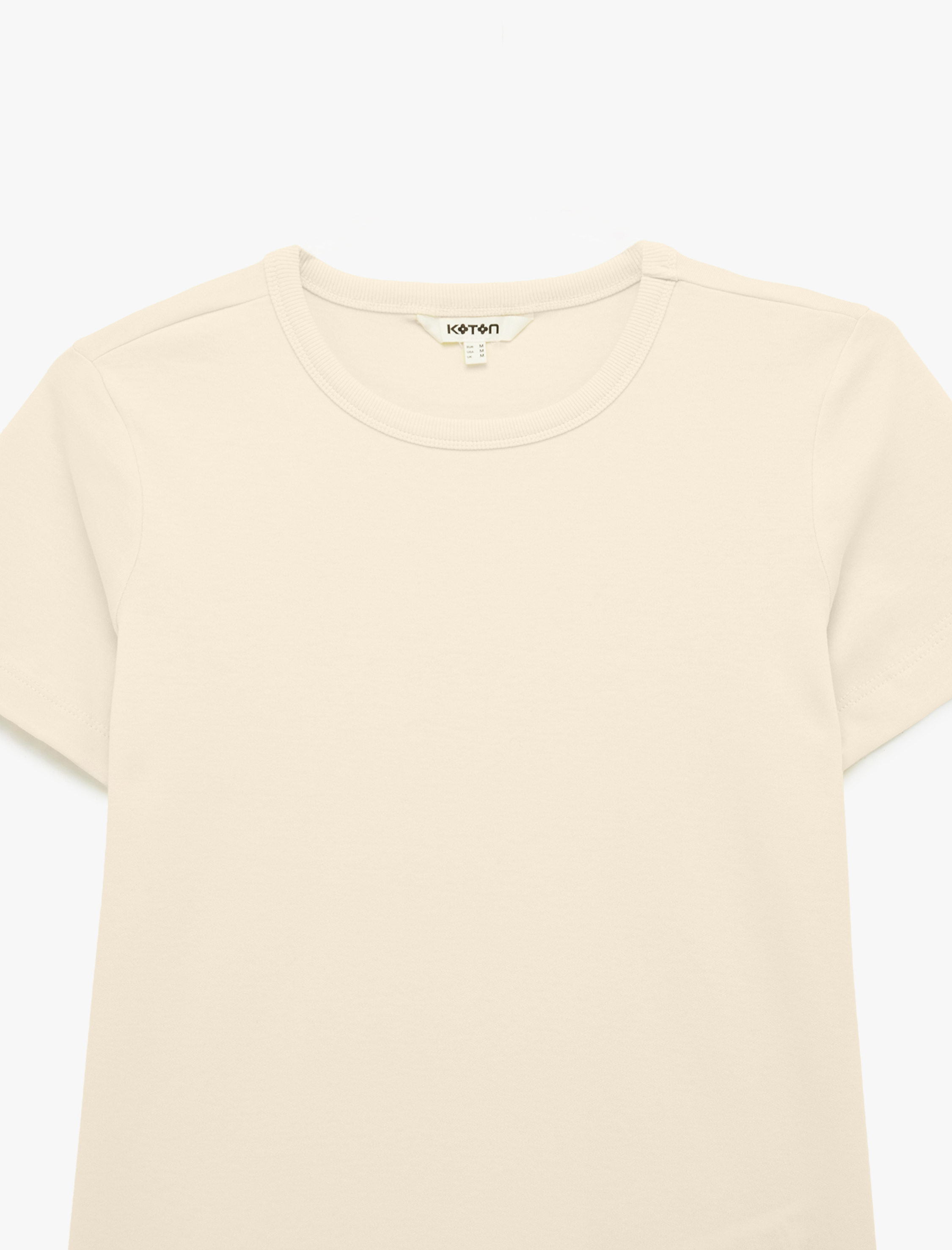   Slim Fit Pamuklu Kısa Kollu Bisiklet Yaka Basic Tişört