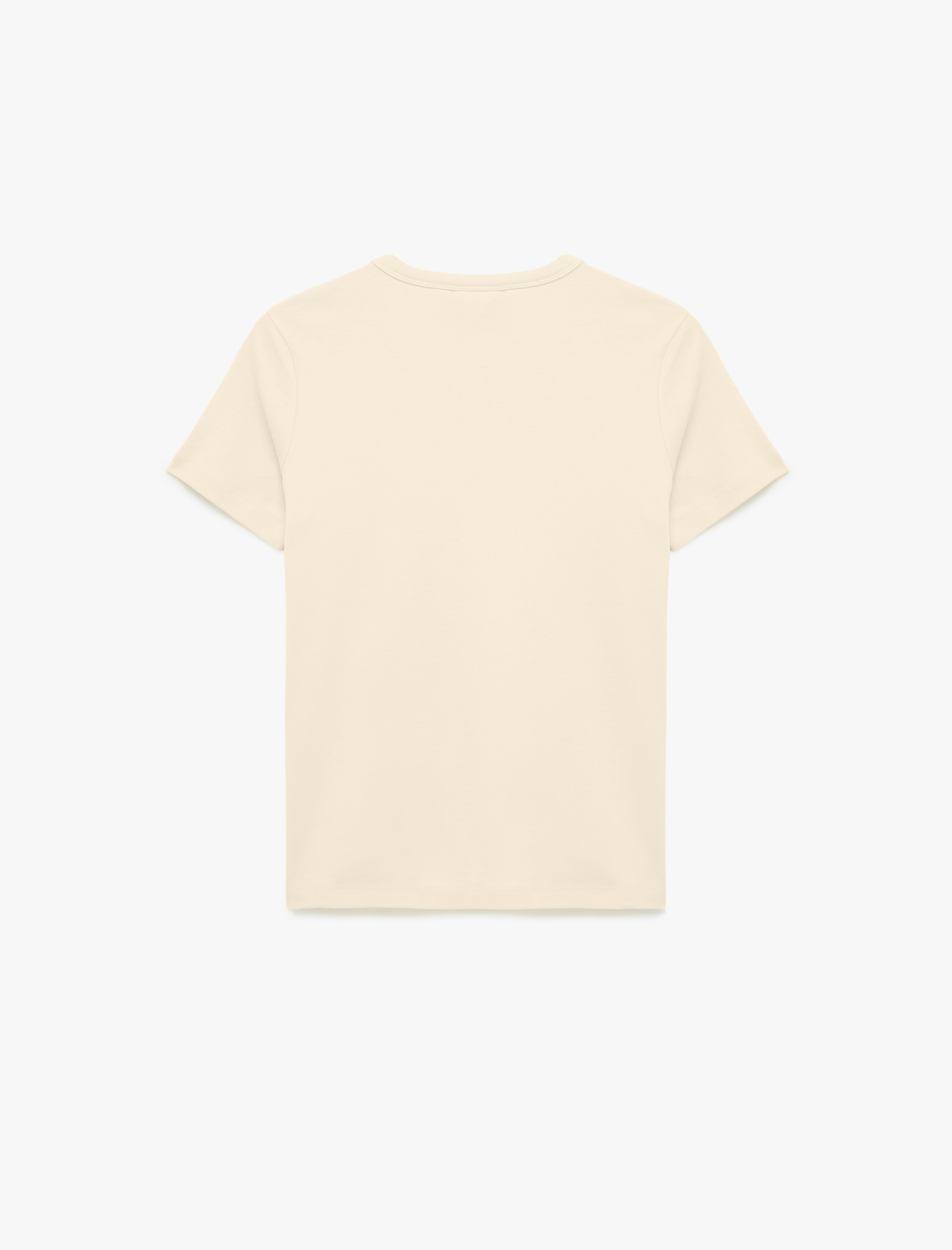   Slim Fit Pamuklu Kısa Kollu Bisiklet Yaka Basic Tişört