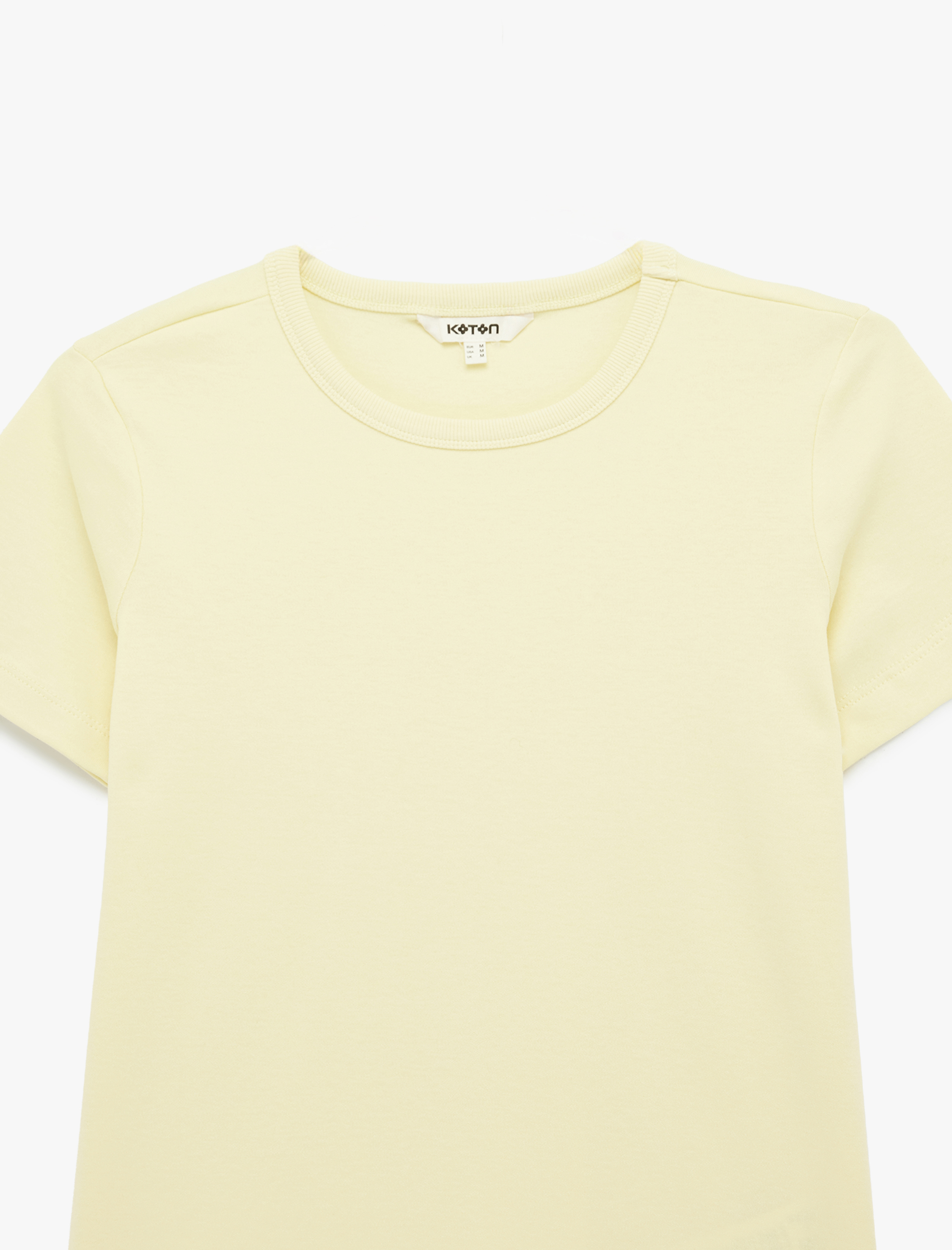   Slim Fit Pamuklu Kısa Kollu Bisiklet Yaka Basic Tişört