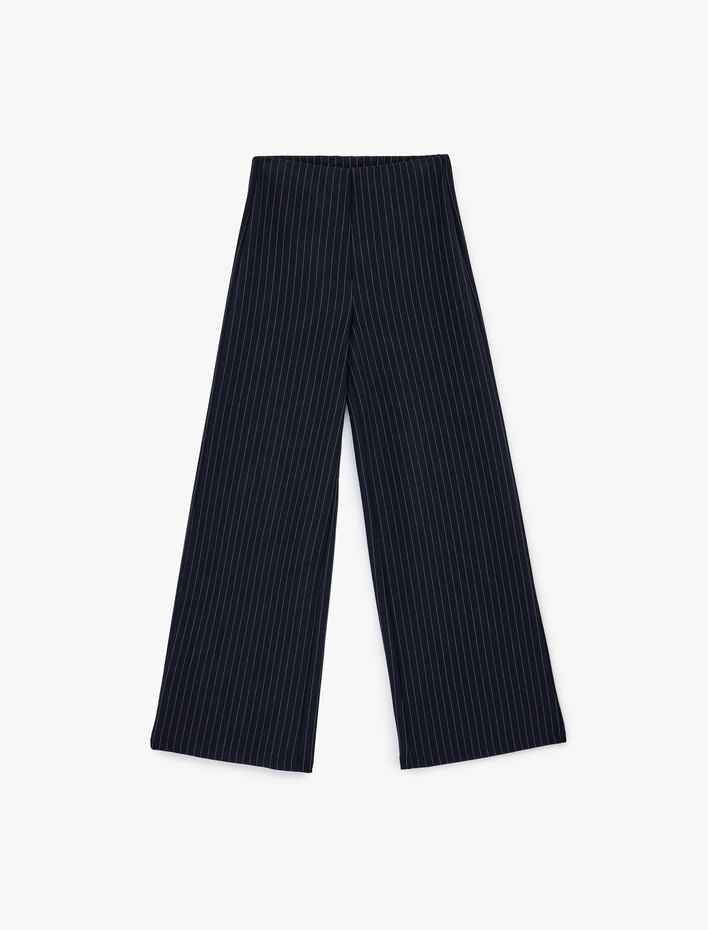  Normal Bel Çizgili Geniş Paça Pantolon