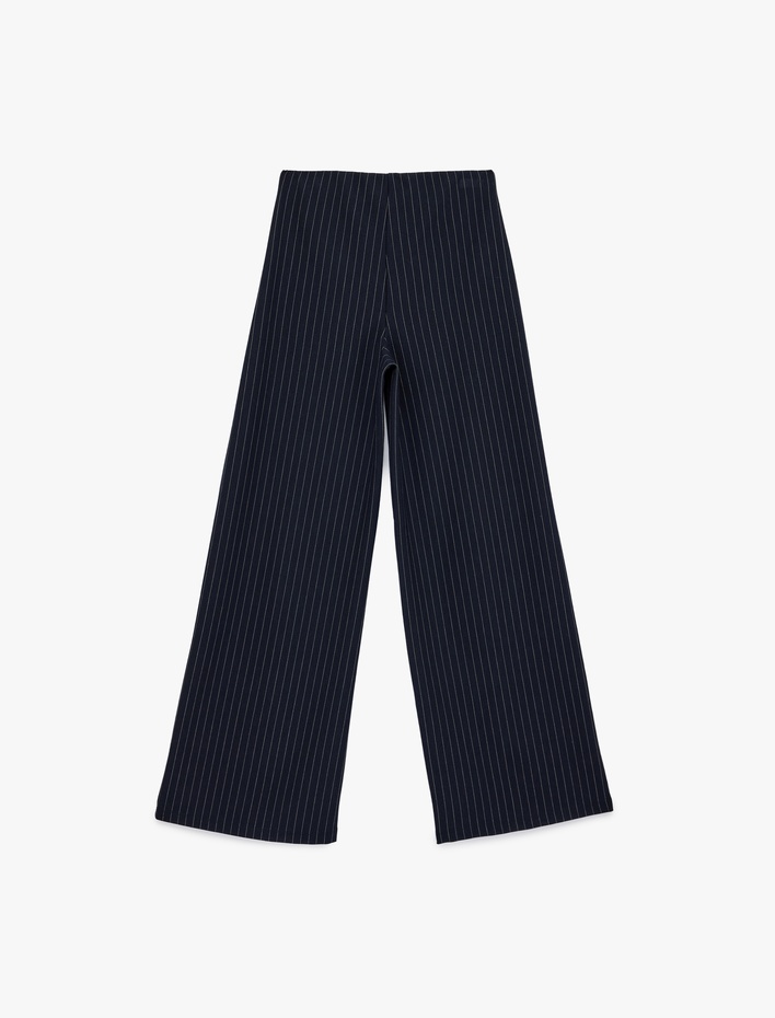  Normal Bel Çizgili Geniş Paça Pantolon