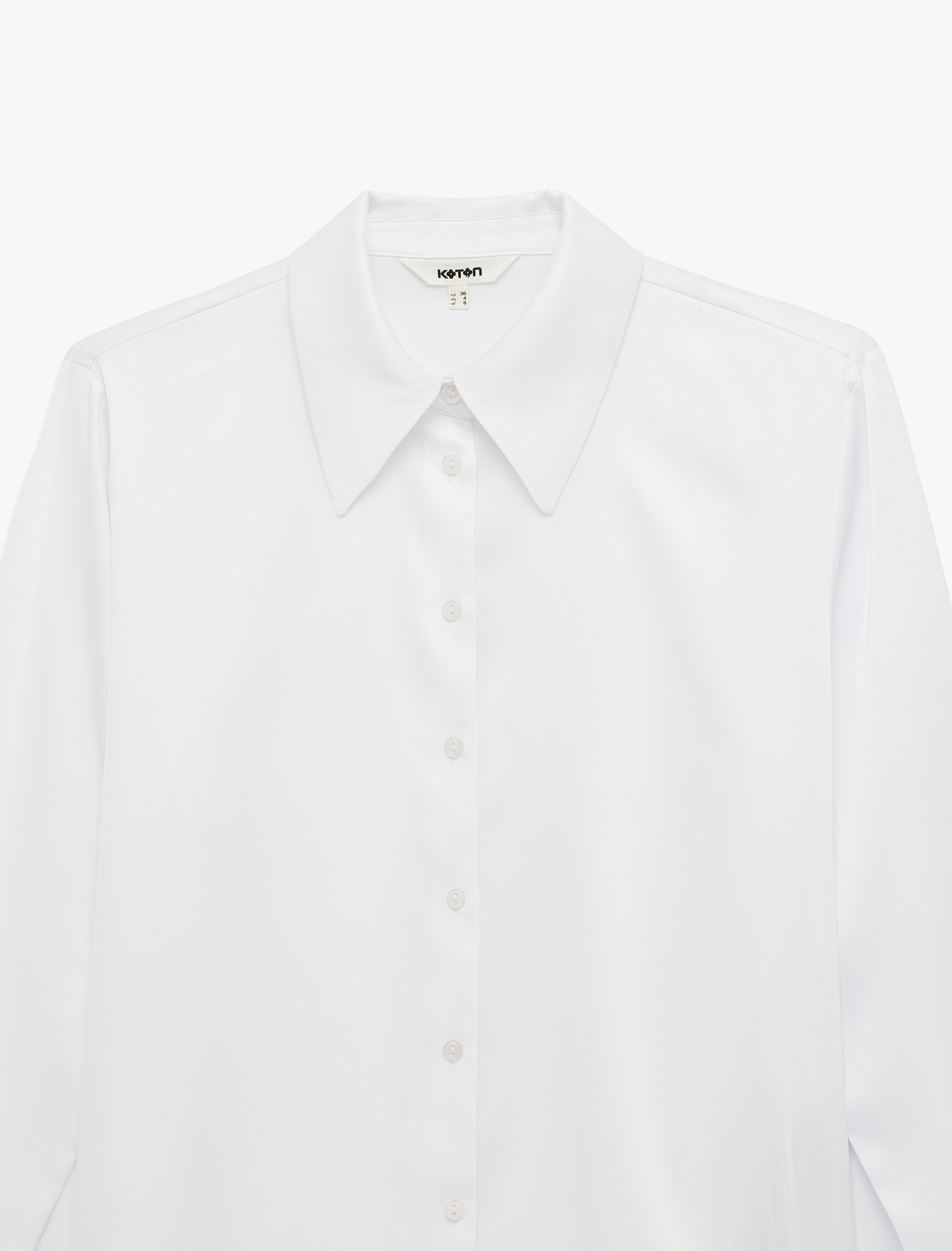   Slim Fit Uzun Kollu Düğmeli Klasik Yaka Saten Gömlek