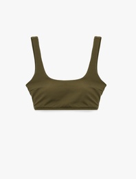 Slim Fit Kolsuz Kaplı Sporcu Sütyeni