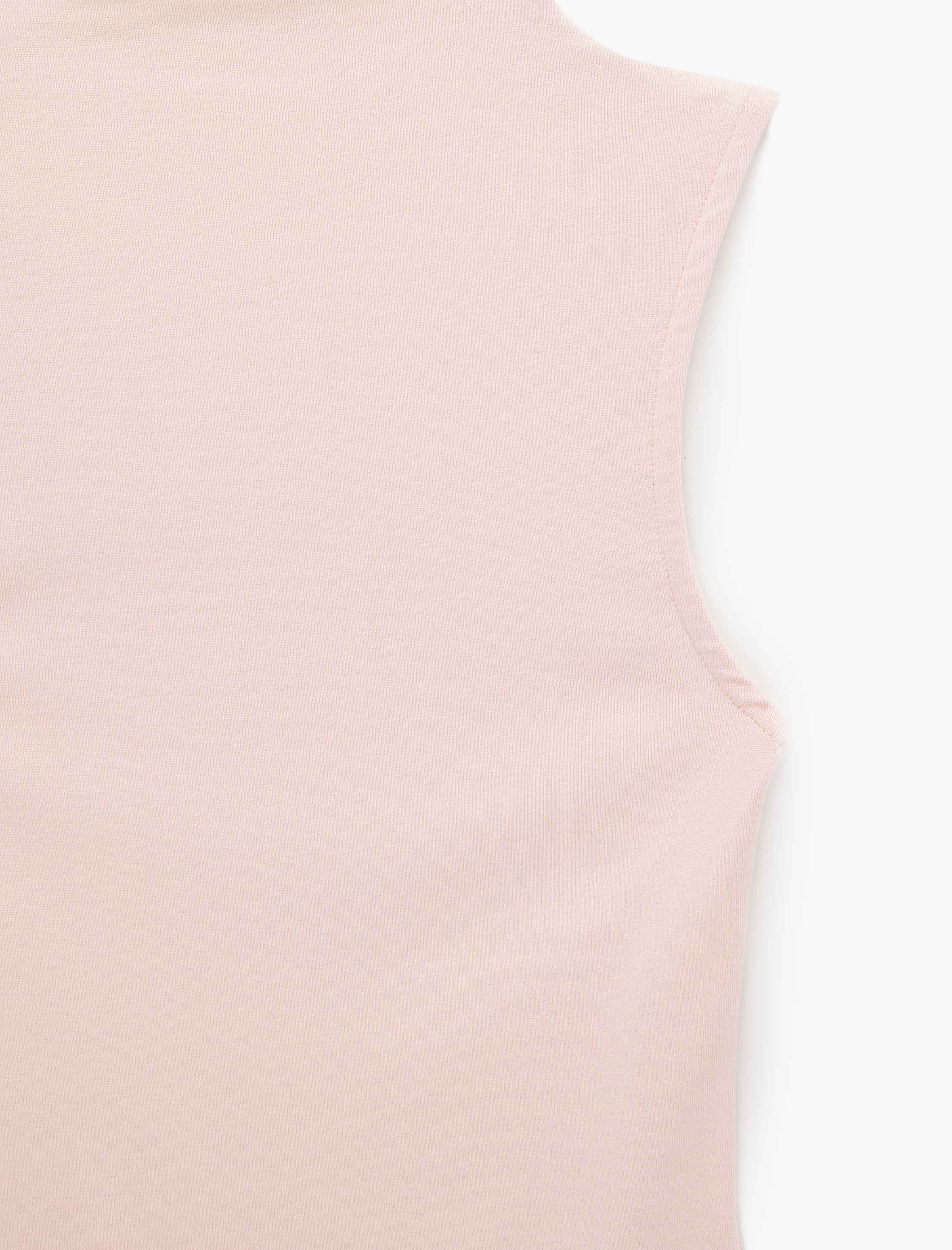   Modal Karışımlı Slim Fit Kolsuz Dik Yaka Bluz