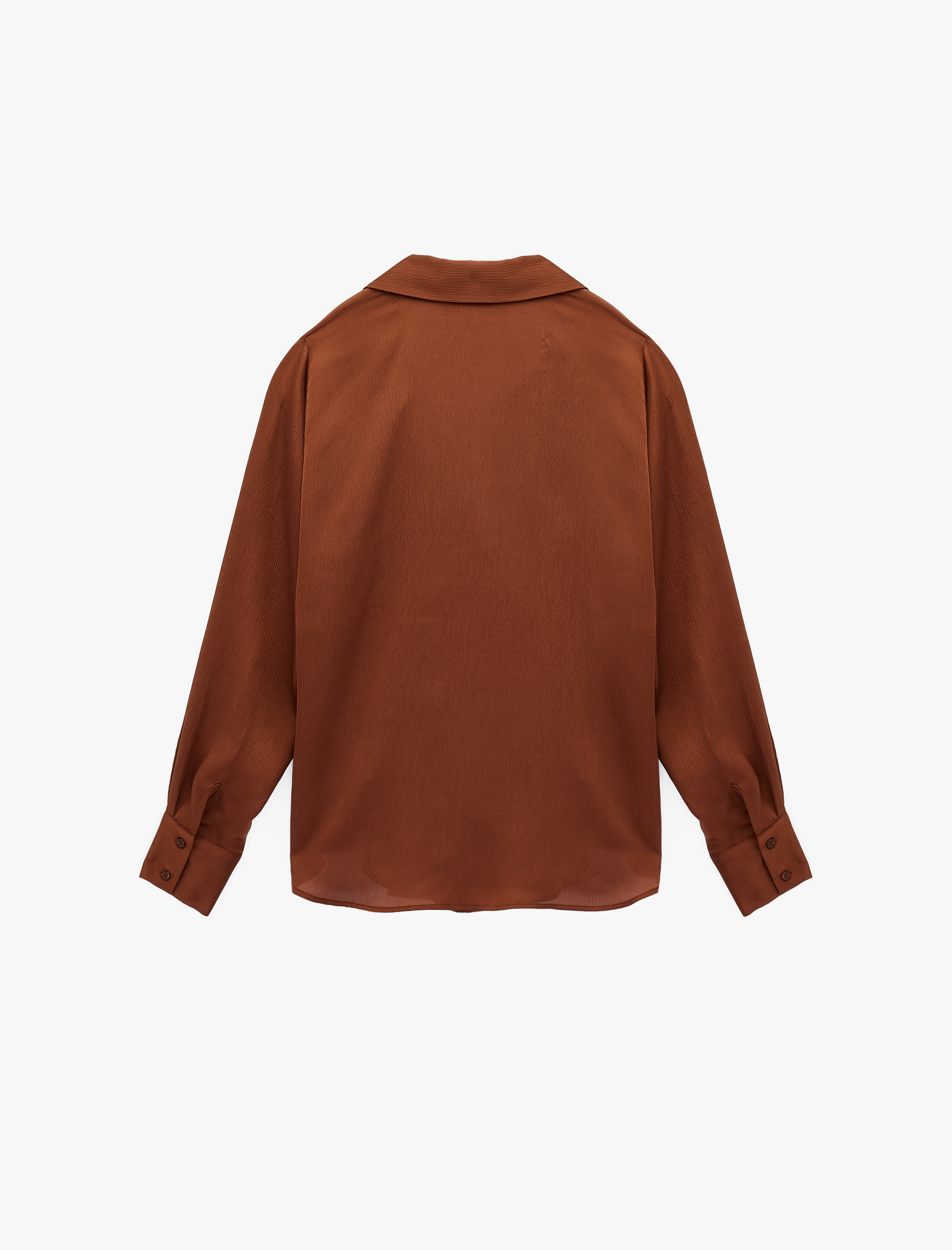   Regular Fit Uzun Kollu Klasik Yaka Saten Gömlek