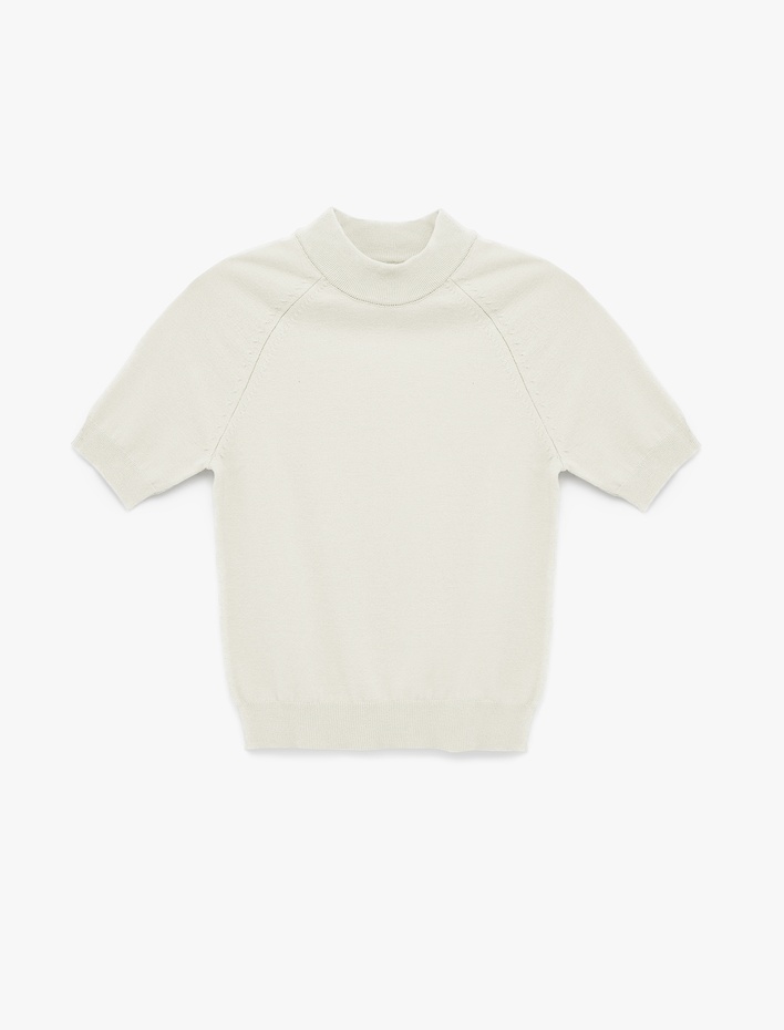  Balıkçı Yaka Kısa Kollu Triko Kazak