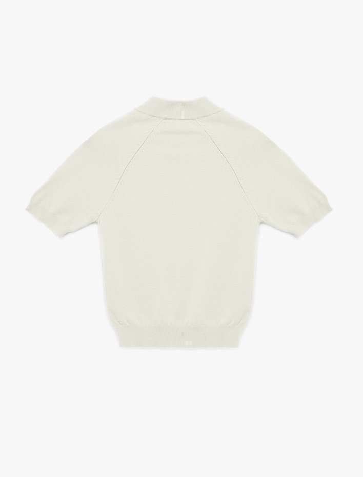  Balıkçı Yaka Kısa Kollu Triko Kazak