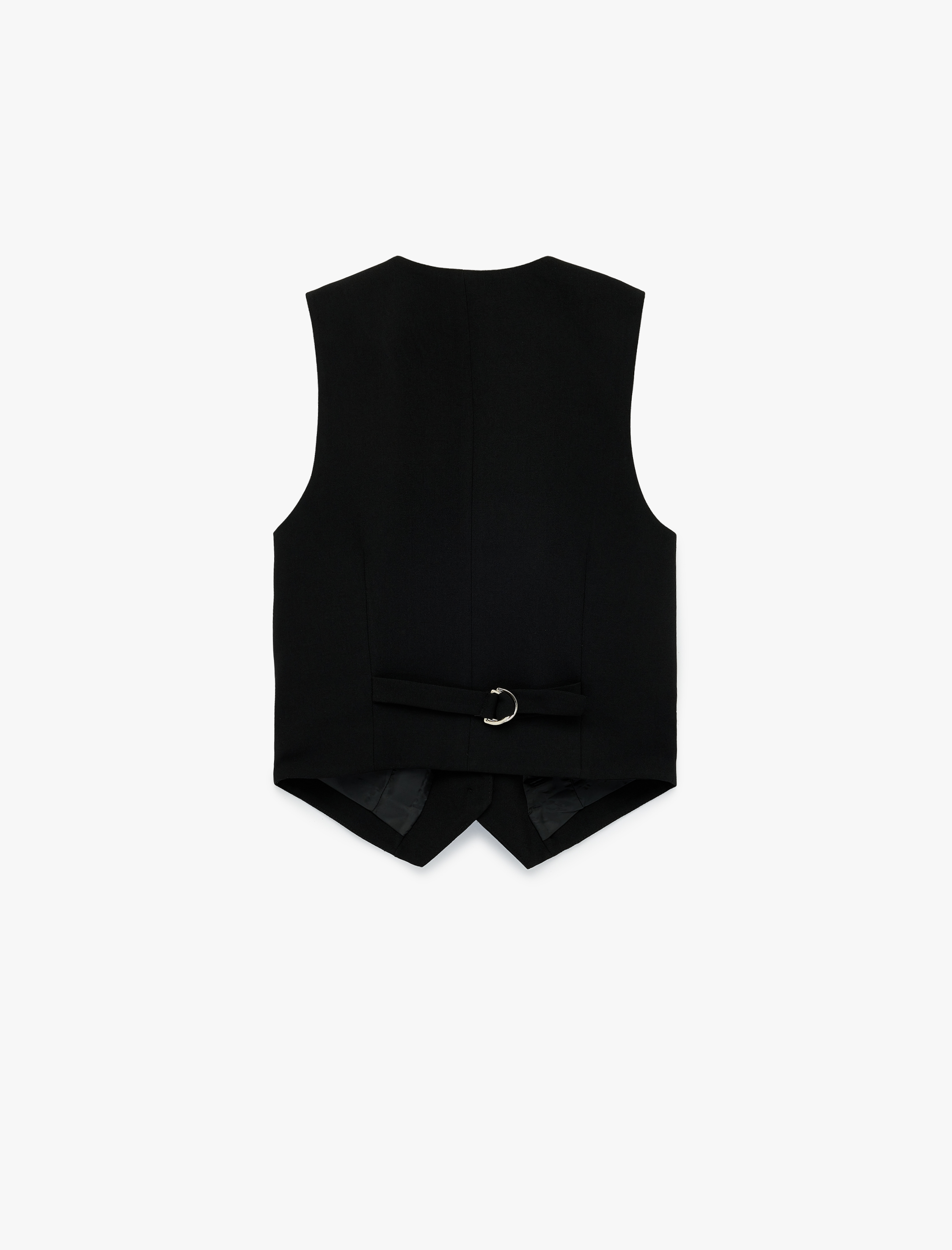   Klasik V Yaka Düğmeli Blazer Yelek