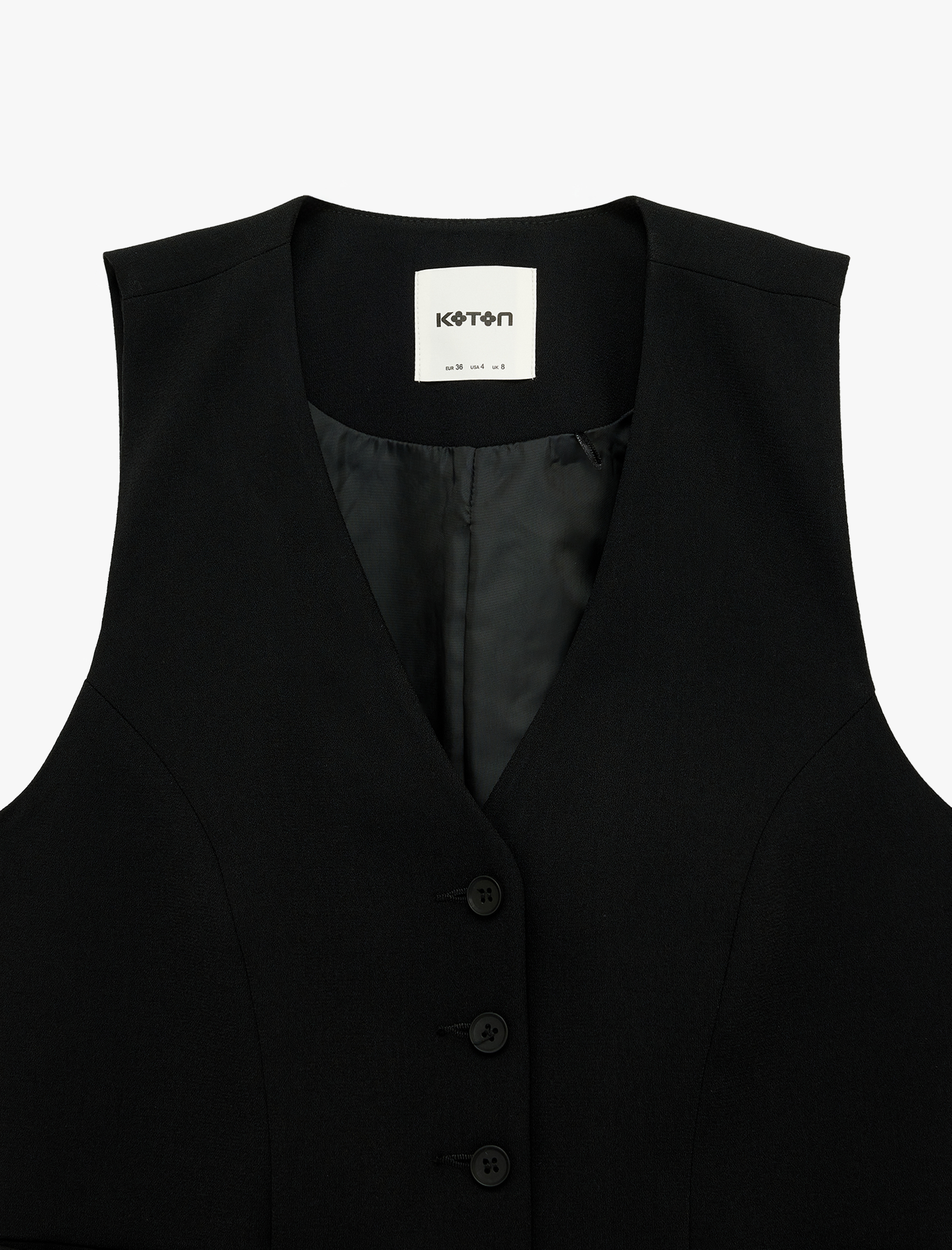   Klasik V Yaka Düğmeli Blazer Yelek