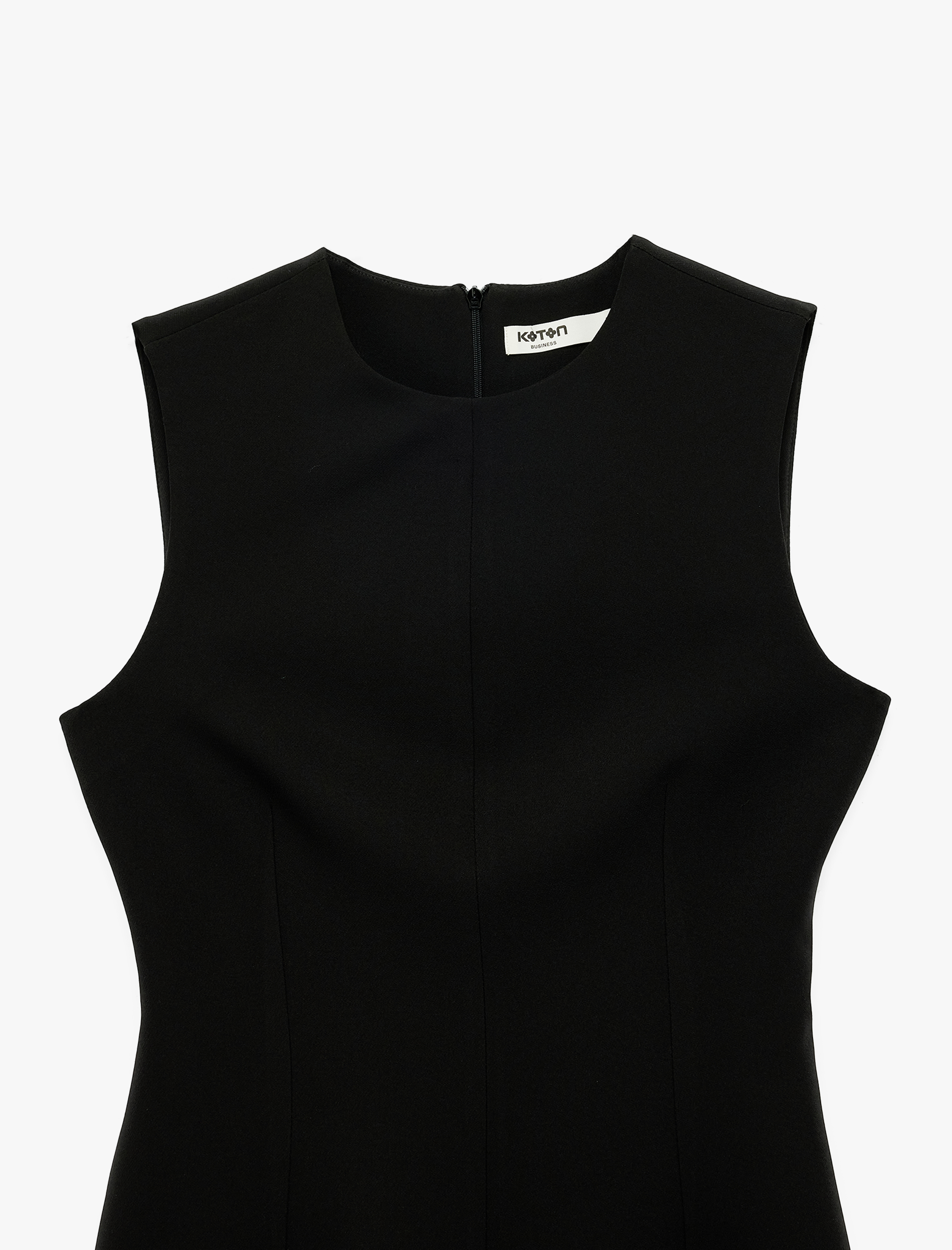   Kolsuz Bisiklet Yaka A Kesim Mini Elbise