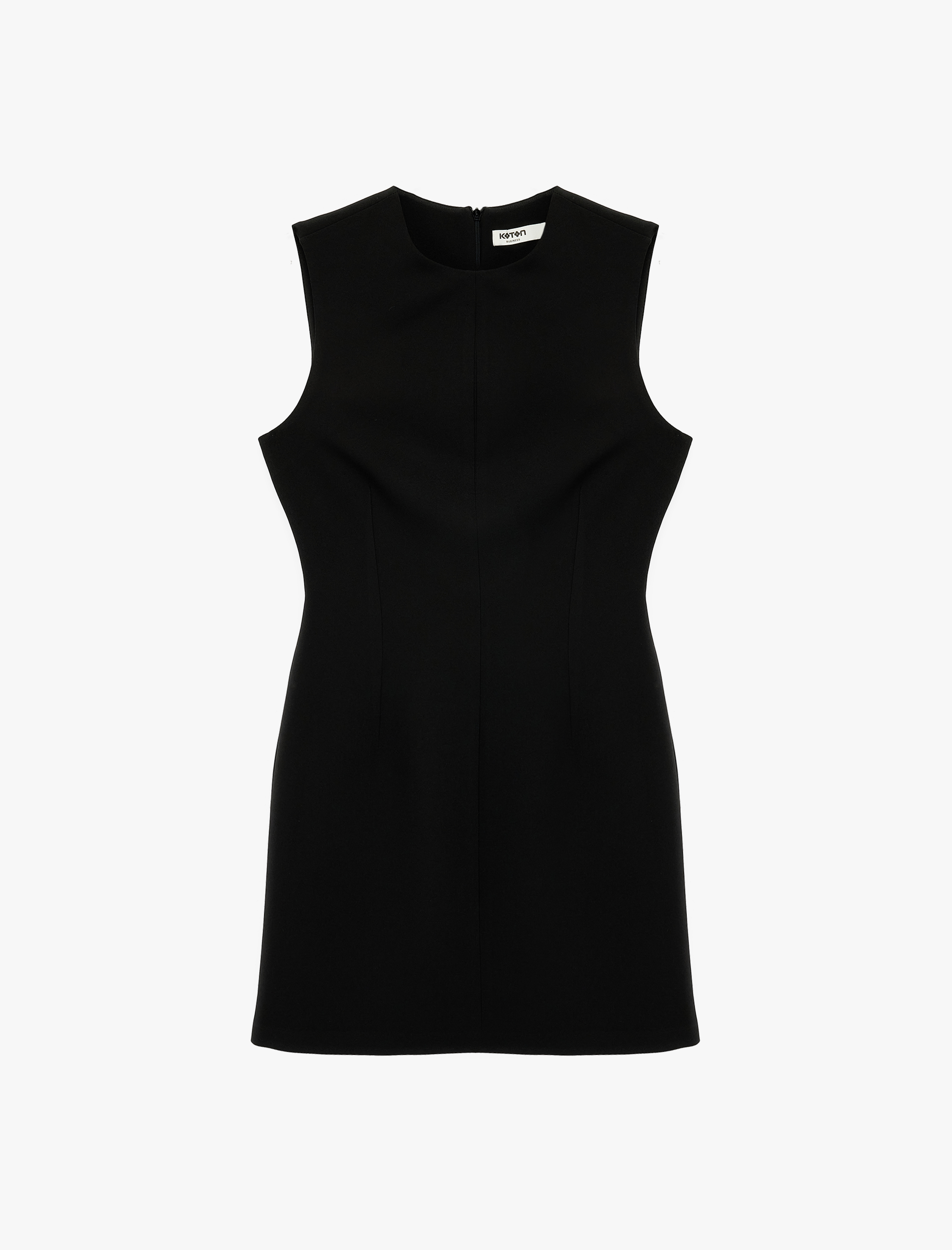   Kolsuz Bisiklet Yaka A Kesim Mini Elbise